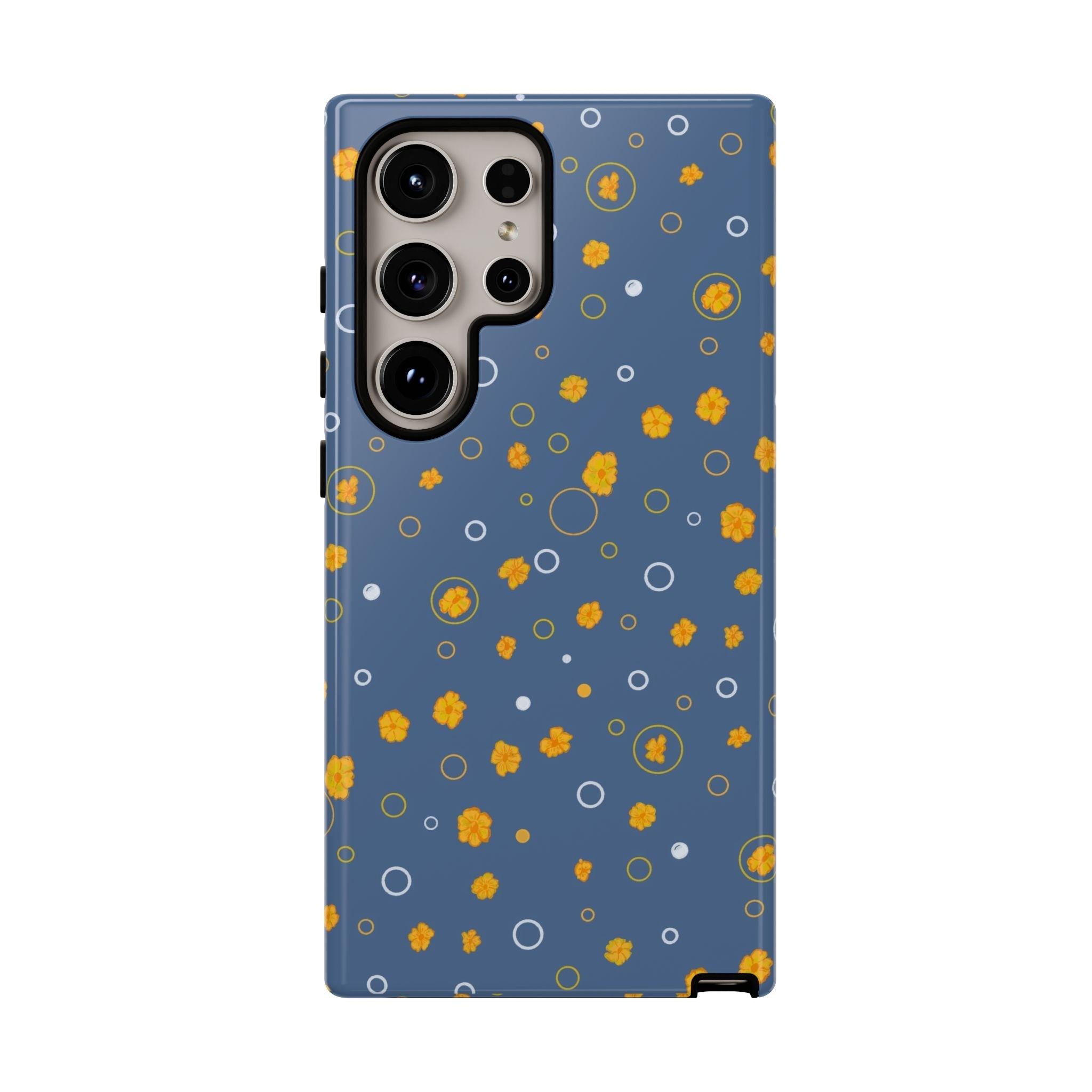 Bluish Grey -Small Cute Wild Flower -Hand Designed Prints-Tough Cases Printify