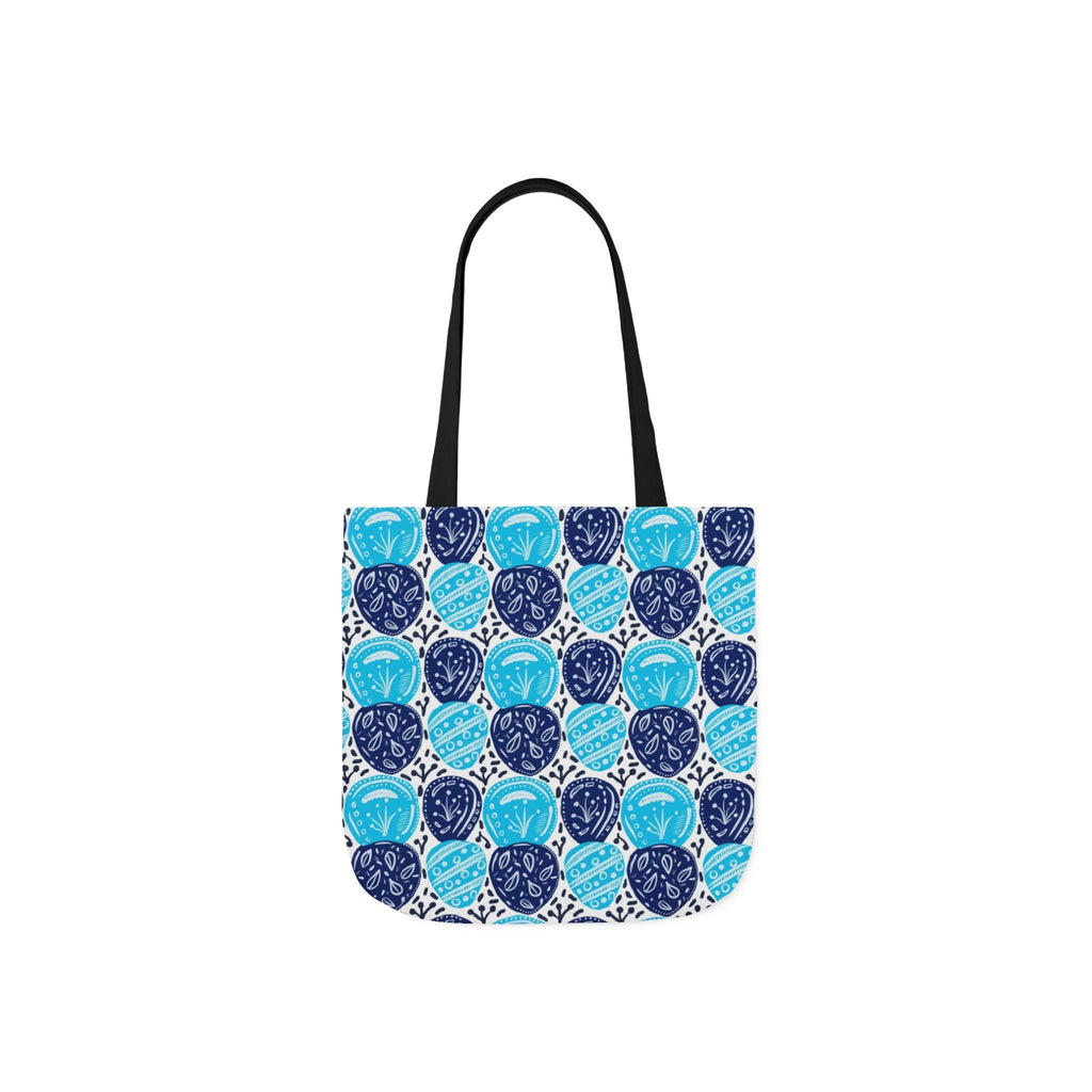 Blue Oval Abstract Canvas Tote Bag, 5-Color Straps Printify