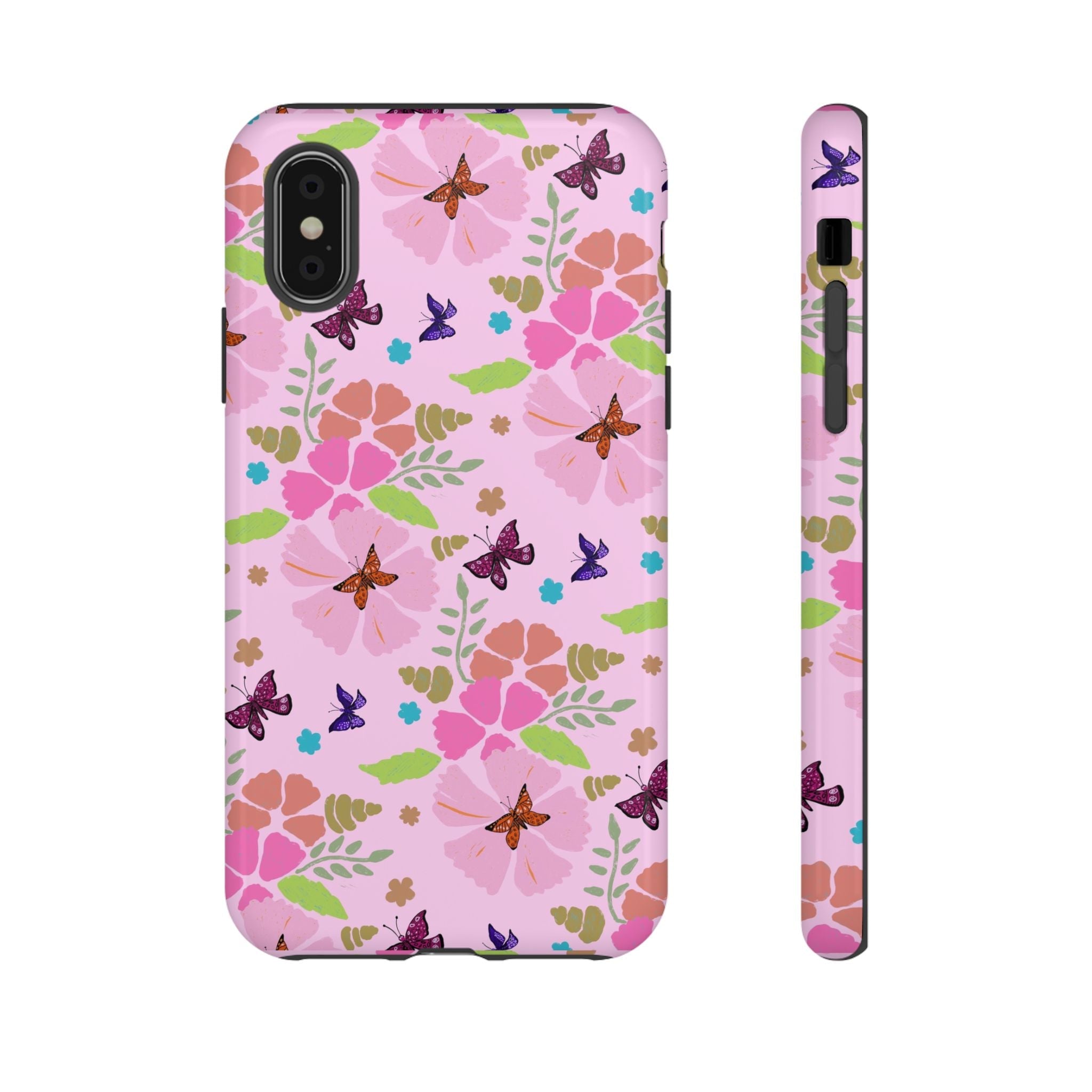 Pink Butterfly Garden Theme Tough Cases Printify