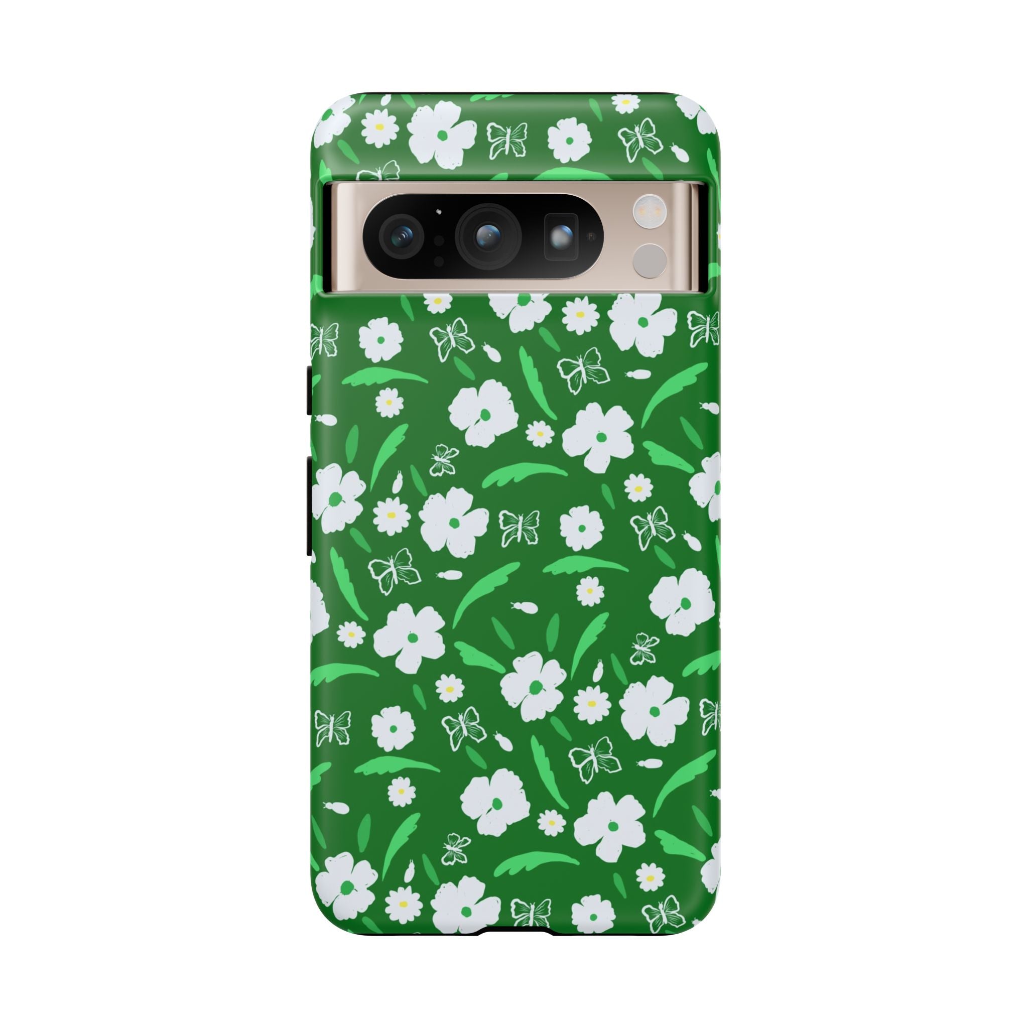 Green Meets White Flora Hand Designed Prints Tough Cases Printify