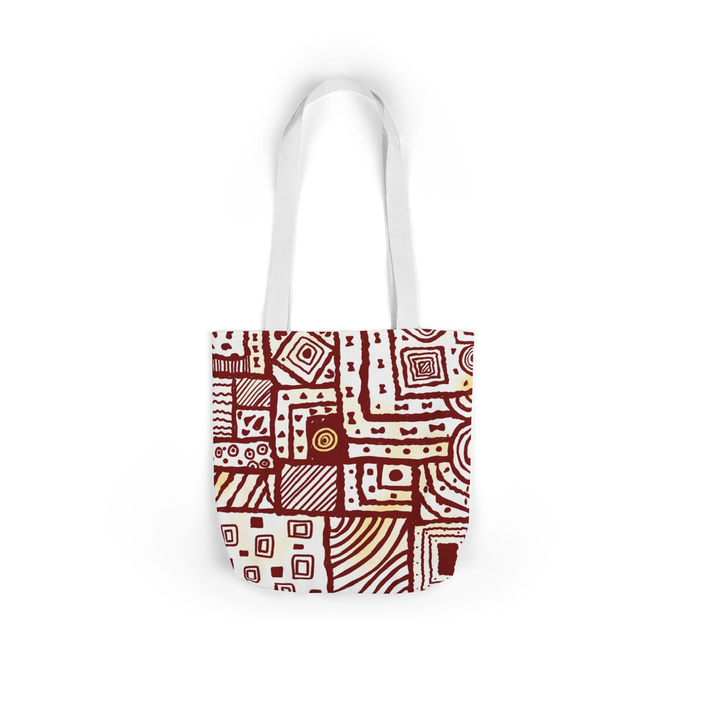 Abstract Pattern Canvas Tote Bag, 5-Color Straps Printify