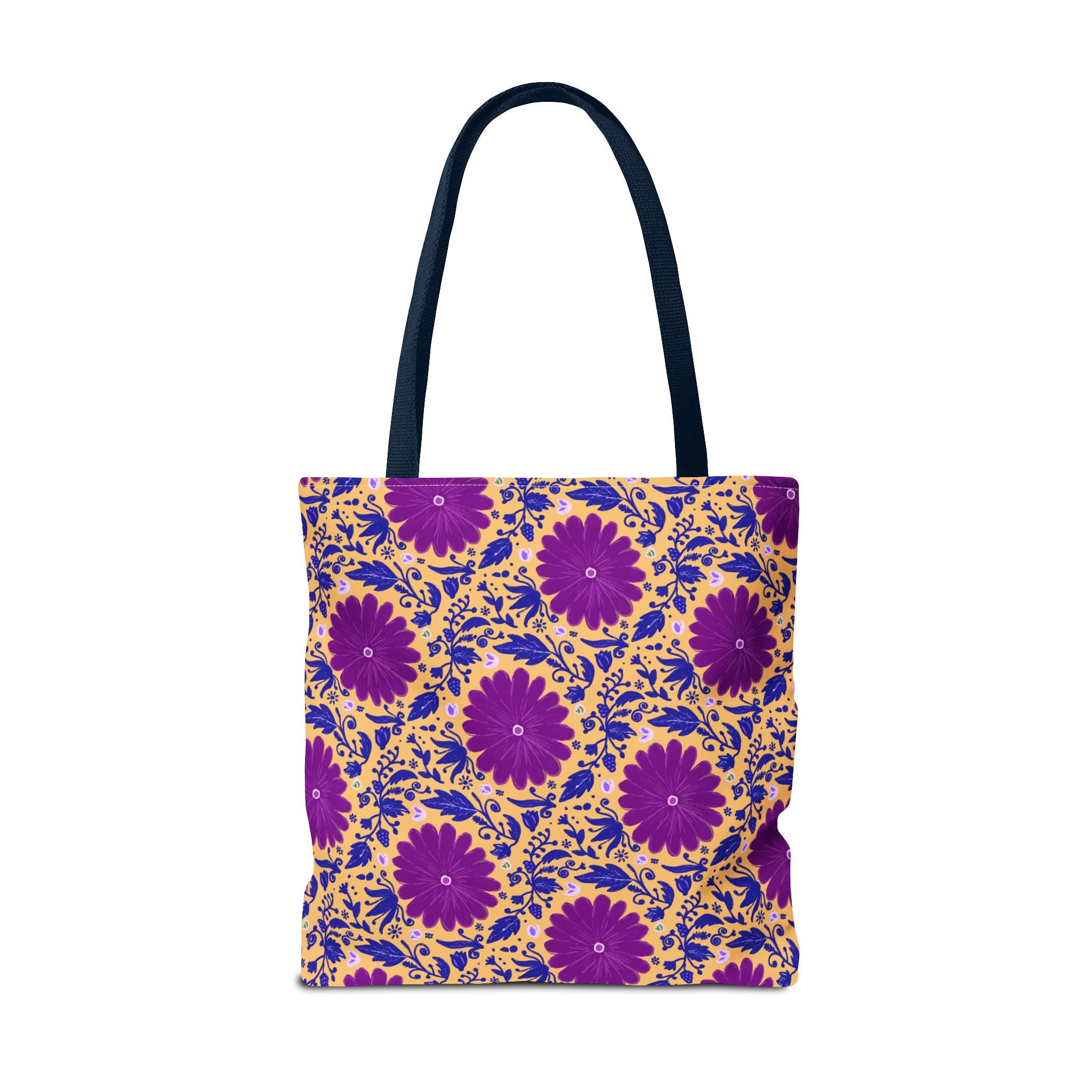Botanic Susanah Purple Flower Print Tote Bag – Hand-Designed Print
