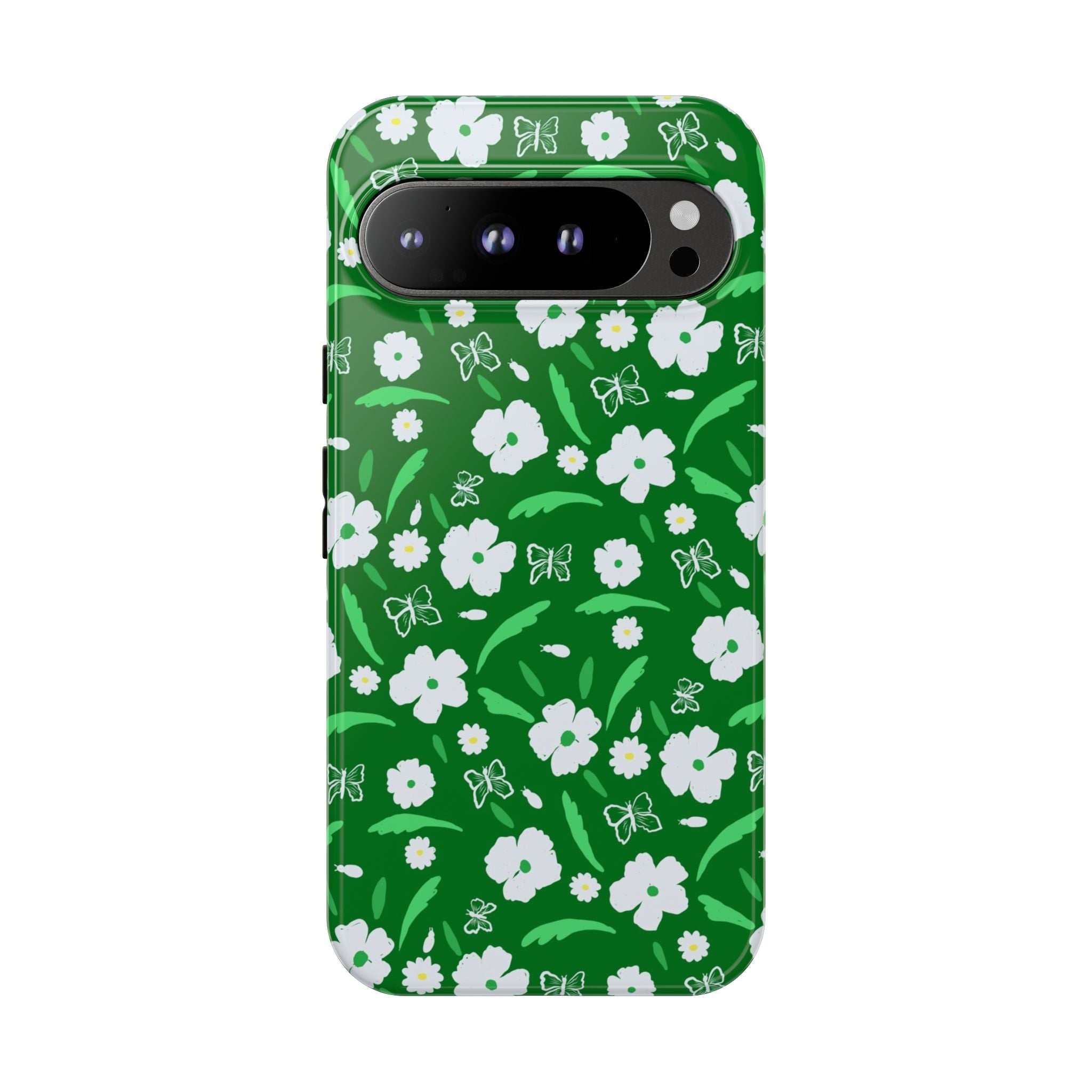 Green Meets White Flora Hand Designed Prints Tough Cases Printify