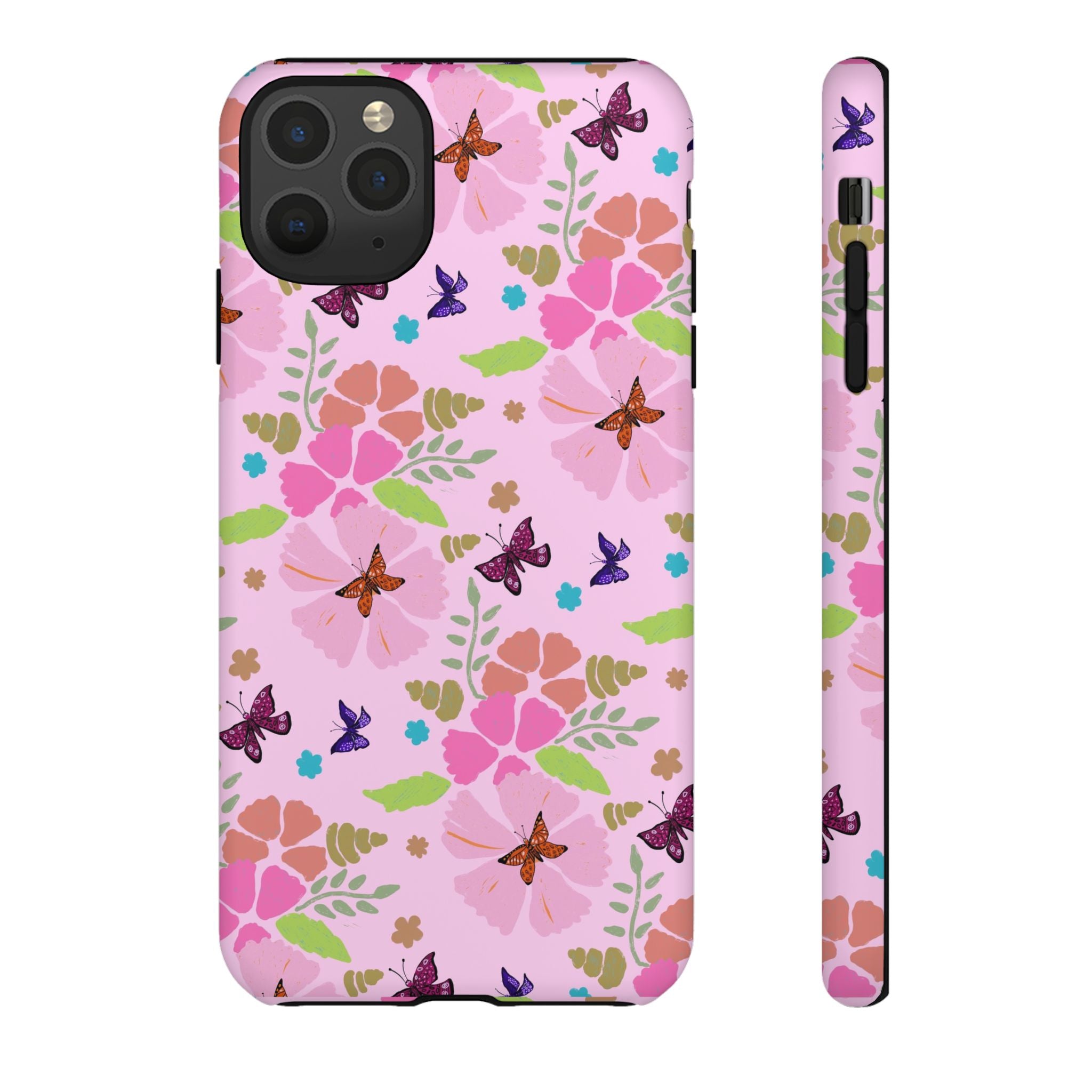Pink Butterfly Garden Theme Tough Cases Printify