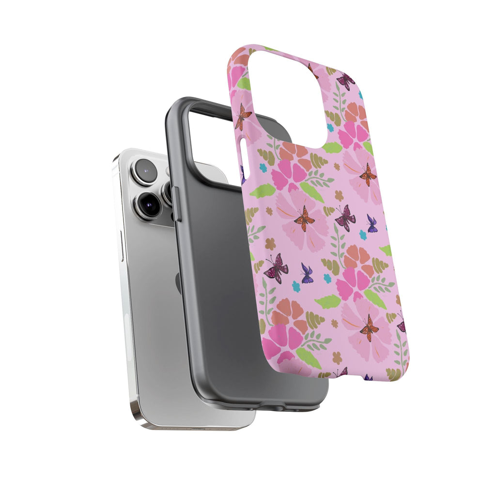 Pink Butterfly Garden Theme Tough Cases Printify