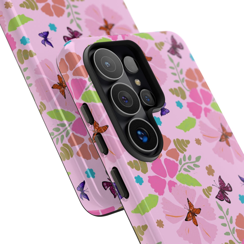 Pink Butterfly Garden Theme Tough Cases Printify