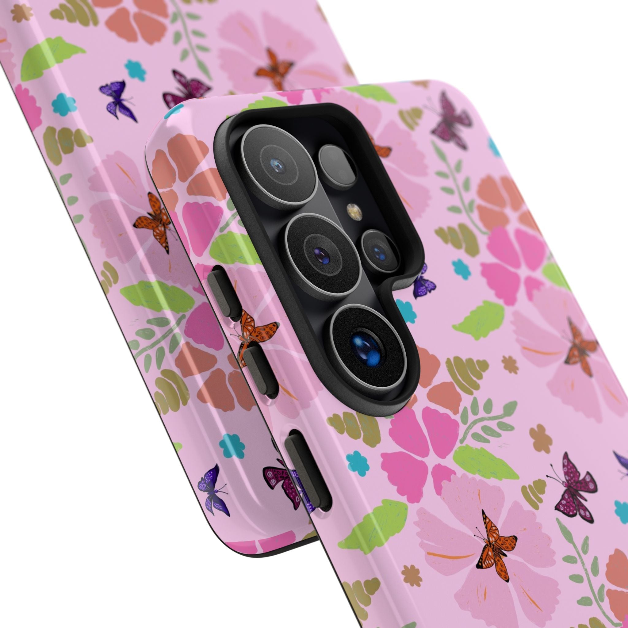 Pink Butterfly Garden Theme Tough Cases Printify