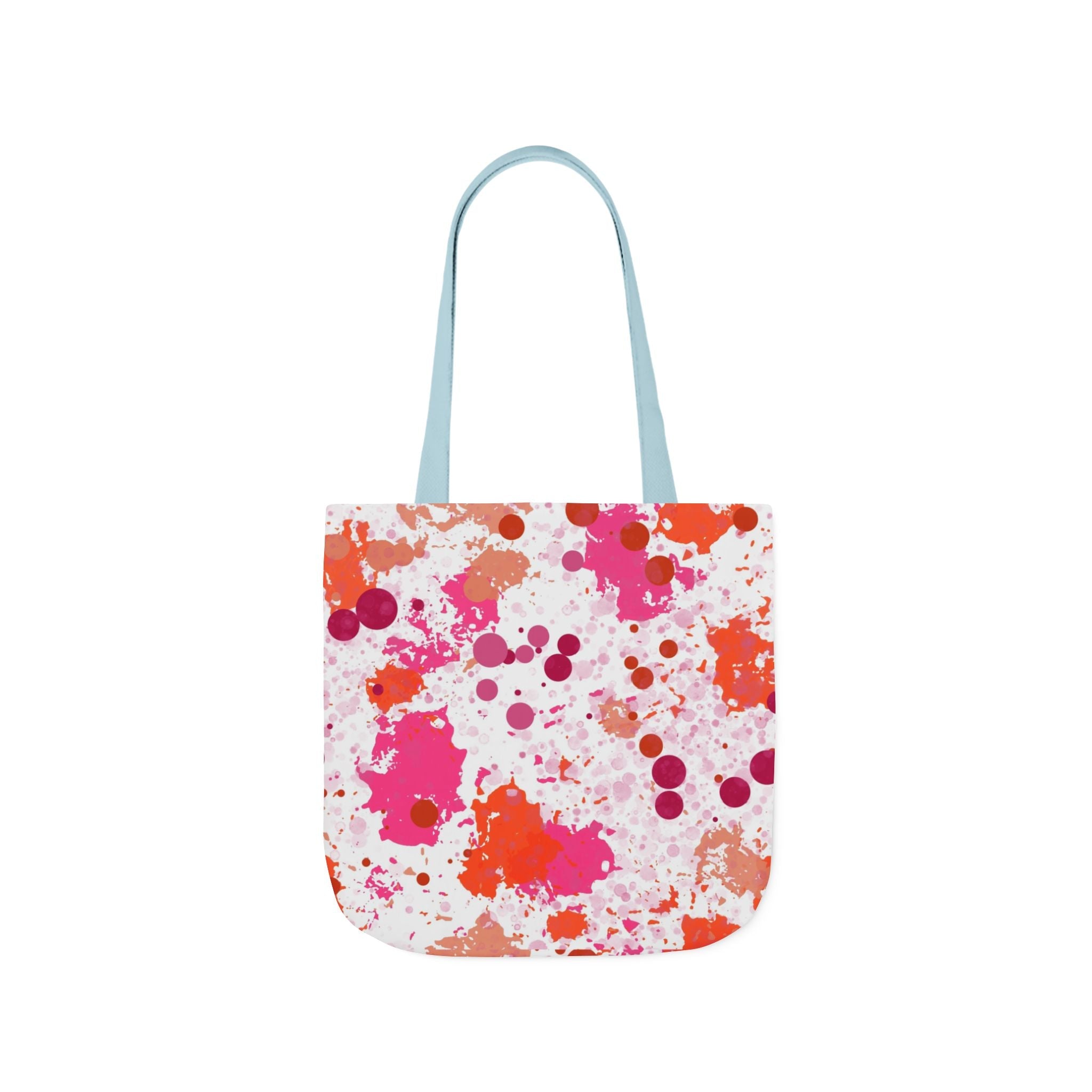 Multicolor Splashed Canvas Tote Bag, 5-Color Straps Printify
