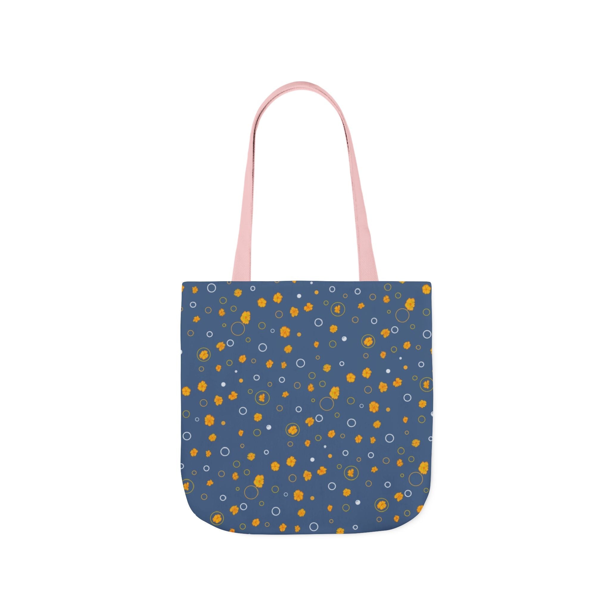 Grey Small Flora Hand Drawn Prints Canvas Tote Bag, 5-Color Straps Printify