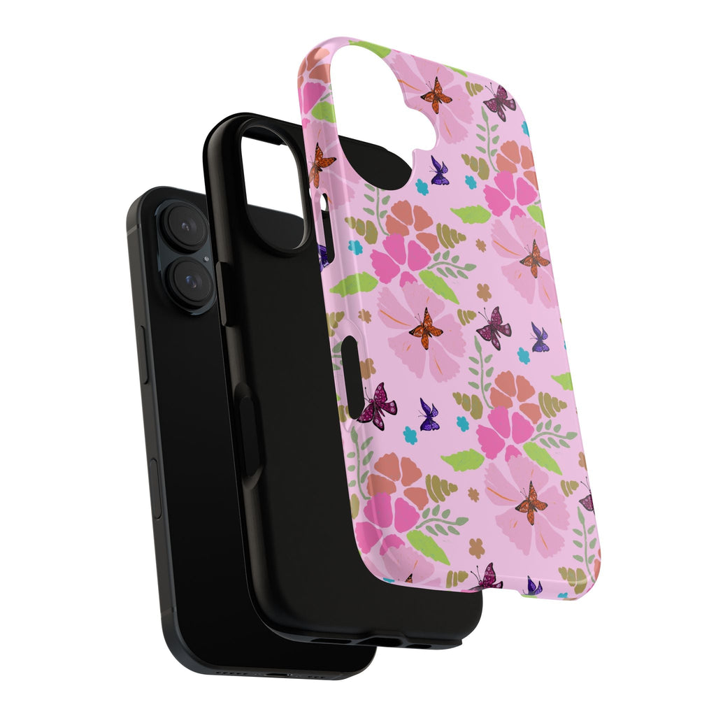 Pink Butterfly Garden Theme Tough Cases Printify
