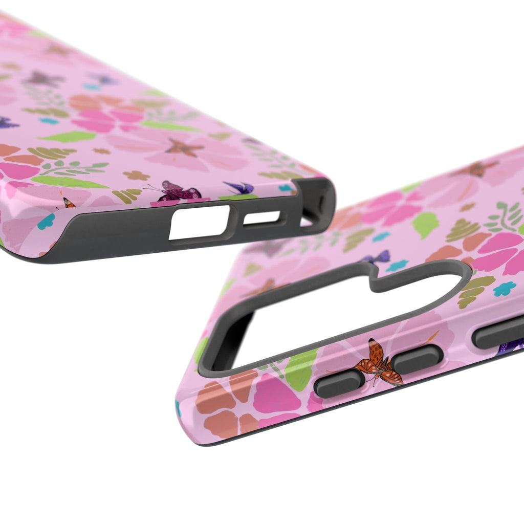 Pink Butterfly Garden Theme Tough Cases Printify