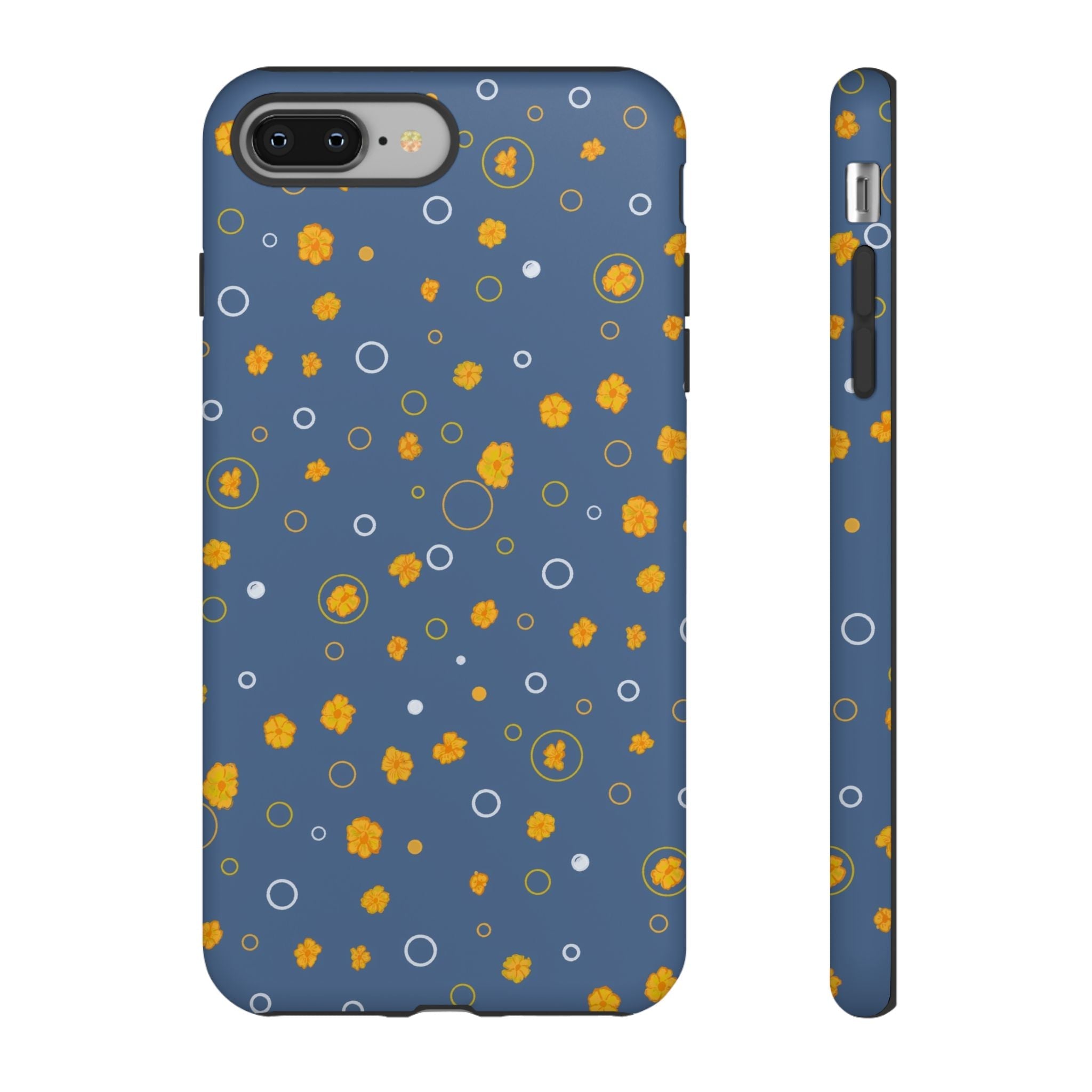 Bluish Grey -Small Cute Wild Flower -Hand Designed Prints-Tough Cases Printify