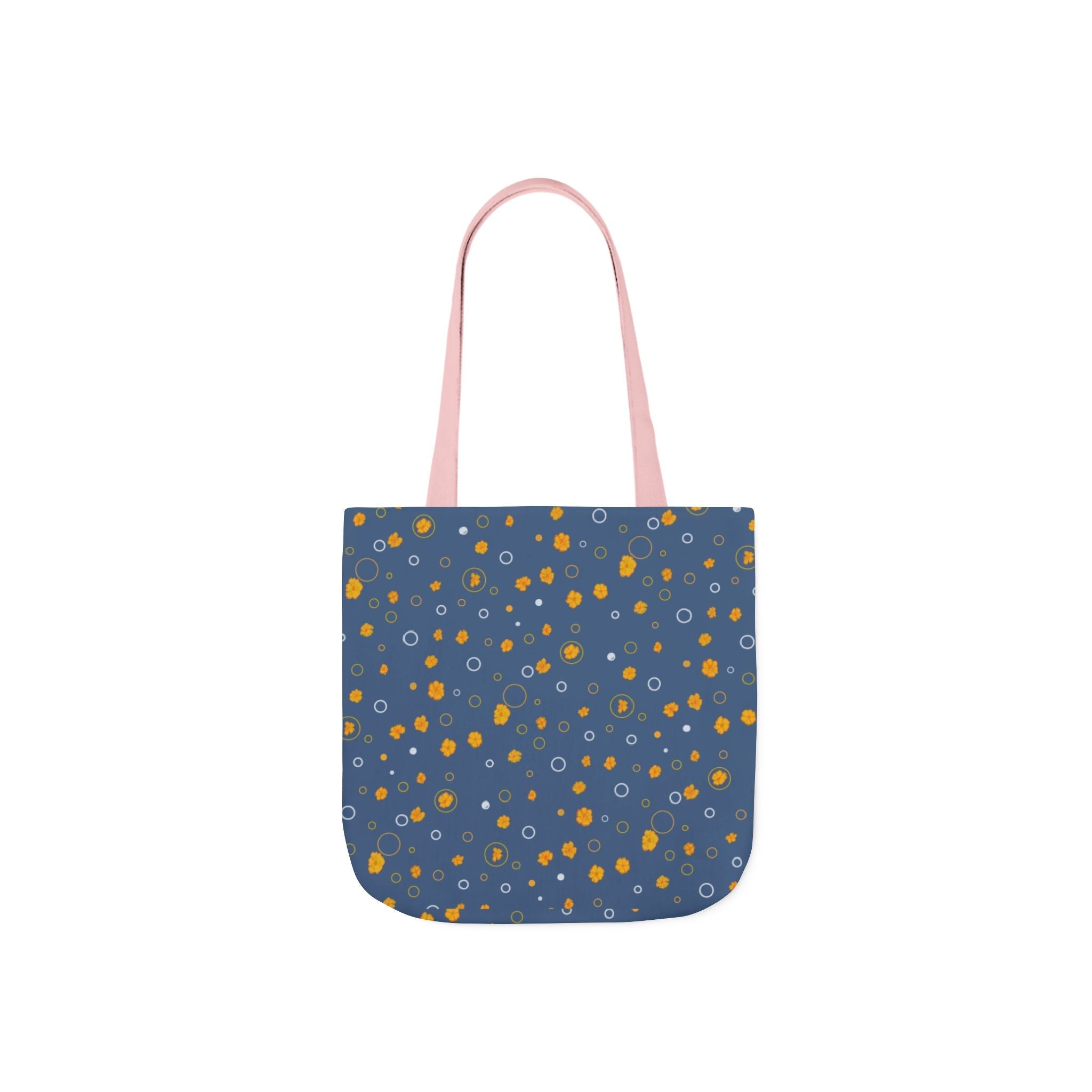 Grey Small Flora Hand Drawn Prints Canvas Tote Bag, 5-Color Straps Printify