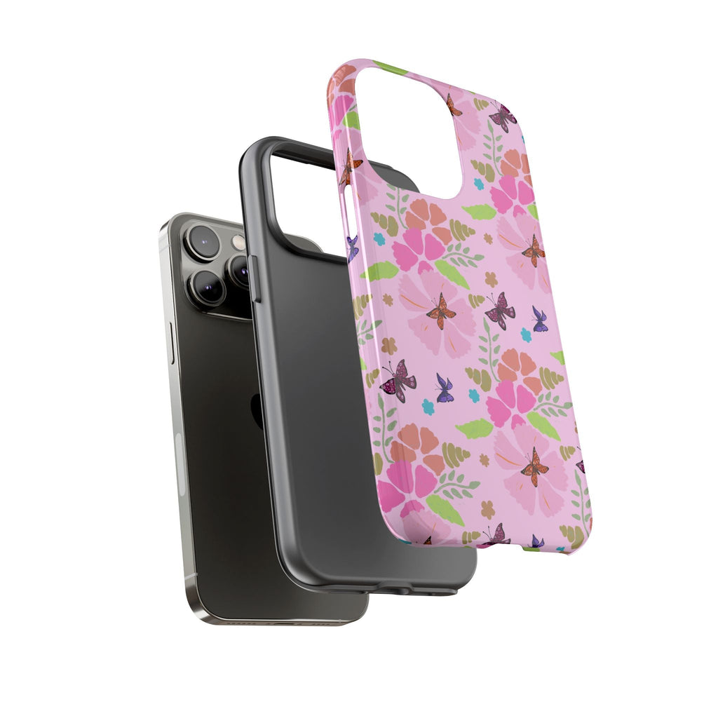 Pink Butterfly Garden Theme Tough Cases Printify