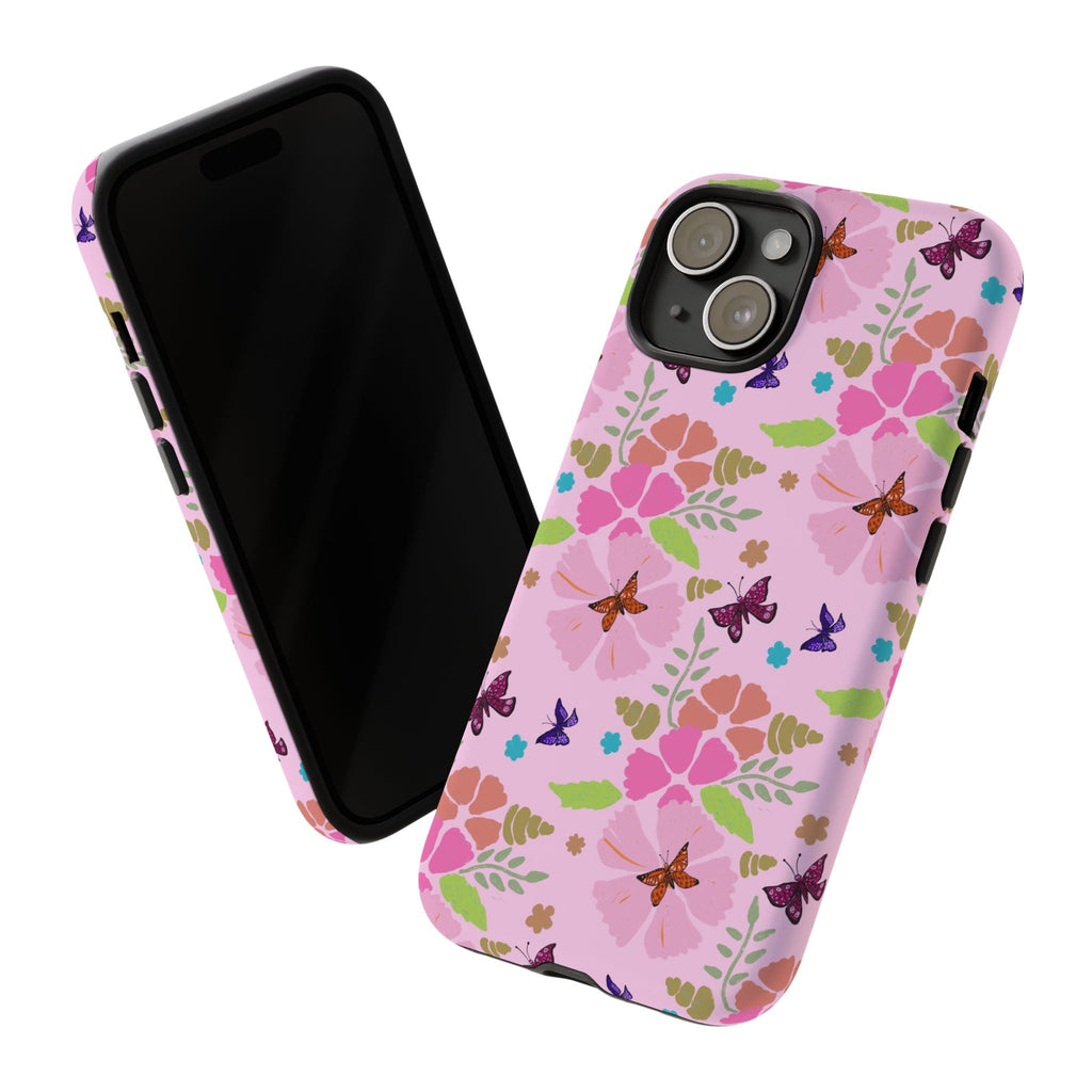 Pink Butterfly Garden Theme Tough Cases Printify