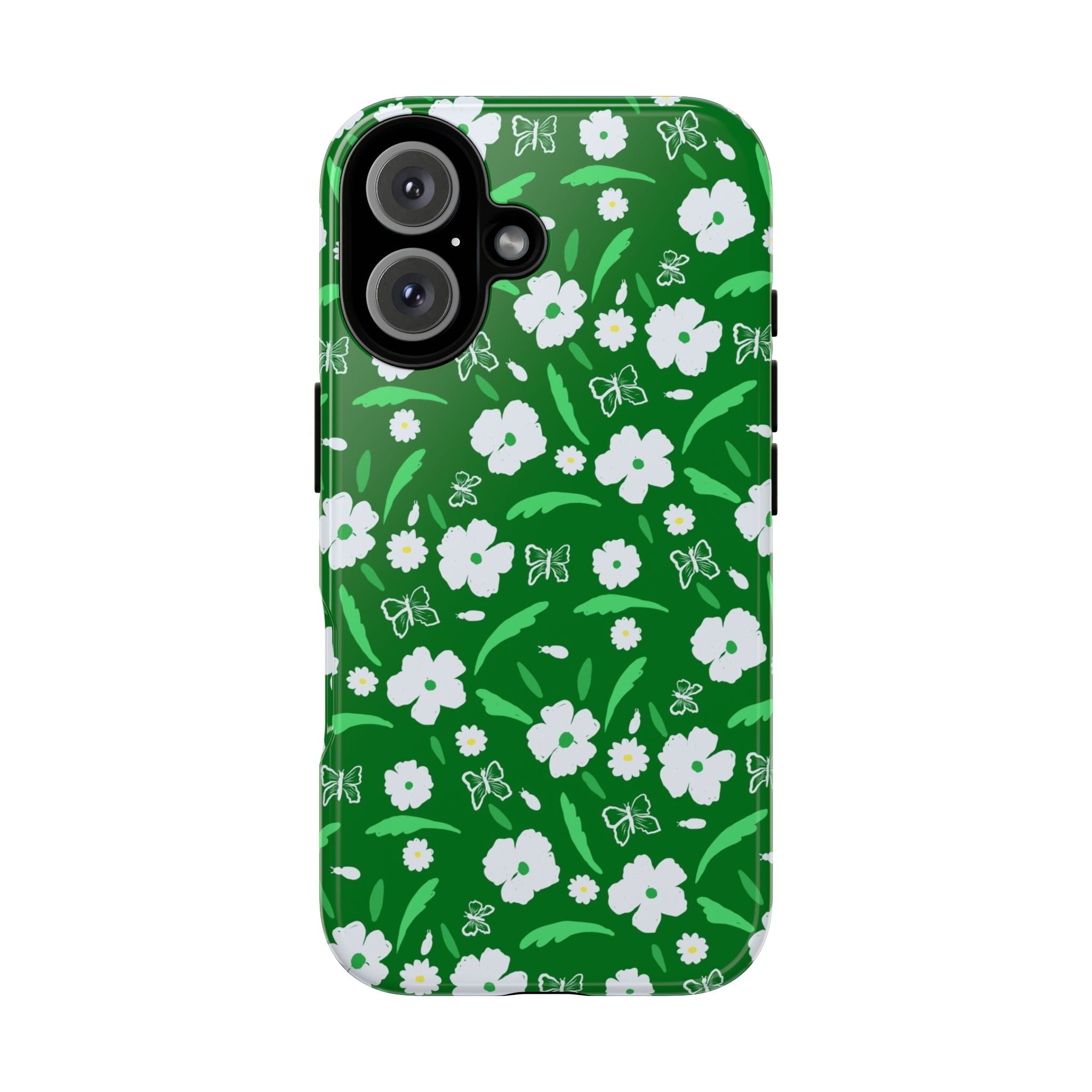 Green Meets White Flora Hand Designed Prints Tough Cases Printify