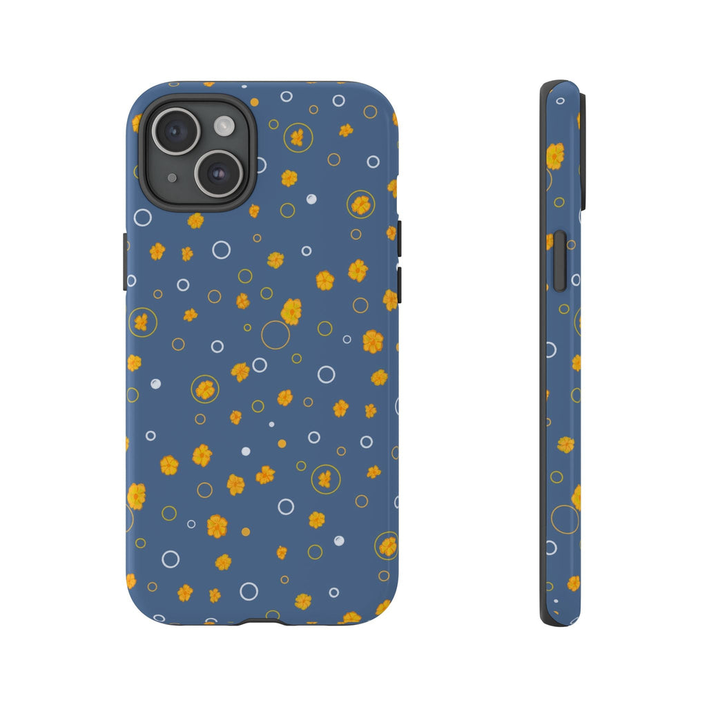 Bluish Grey -Small Cute Wild Flower -Hand Designed Prints-Tough Cases Printify