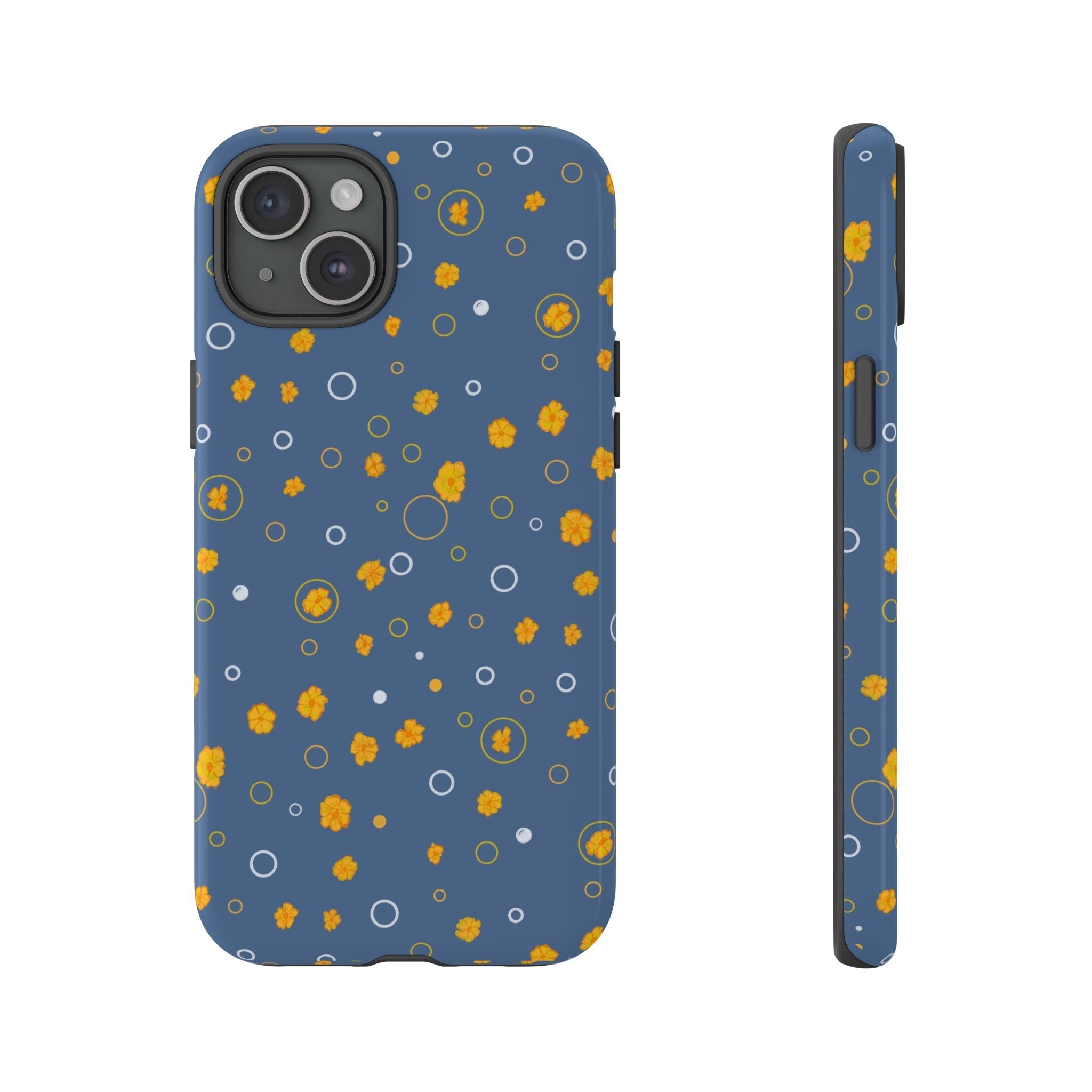 Bluish Grey -Small Cute Wild Flower -Hand Designed Prints-Tough Cases Printify