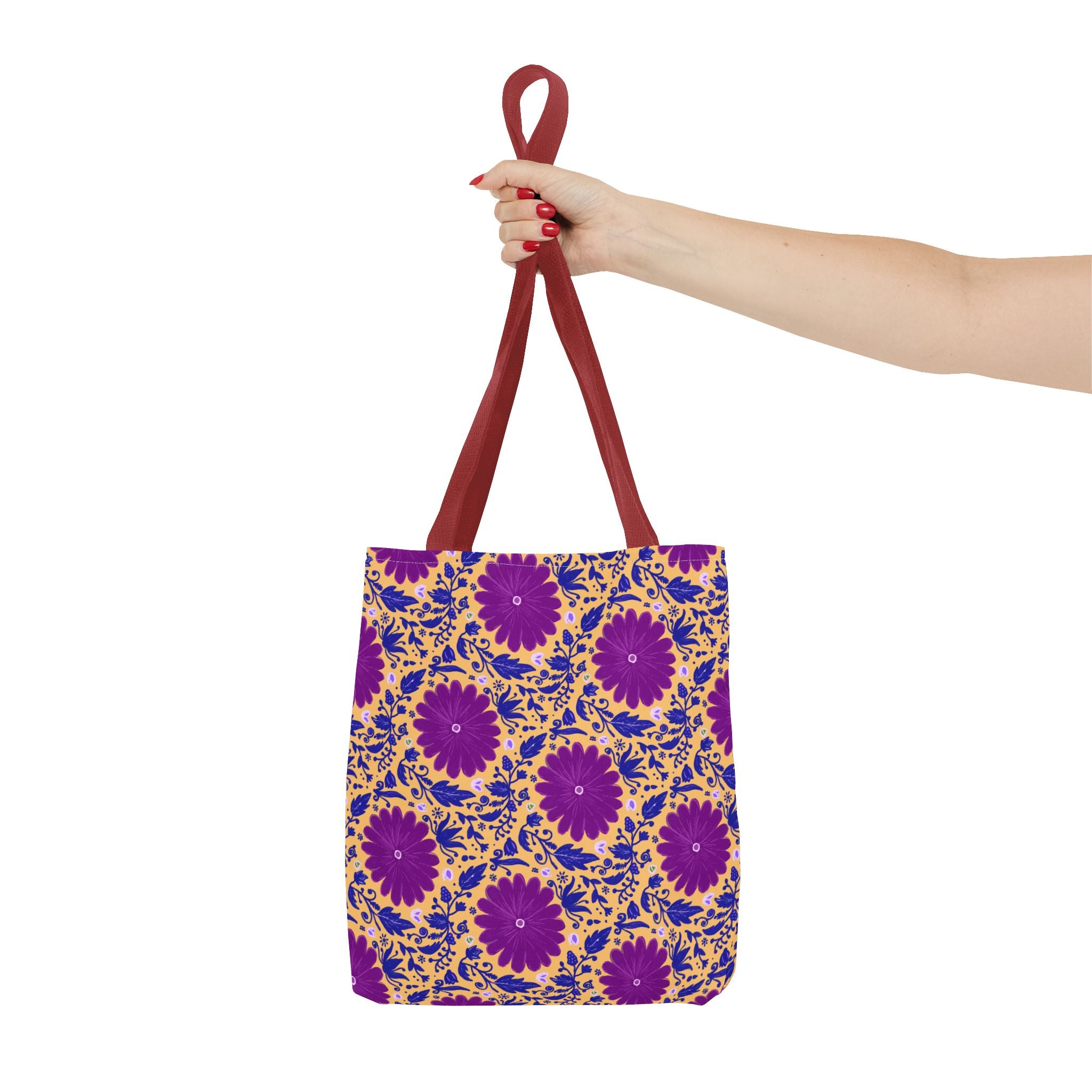 Botanic Susanah Purple Flower Print Tote Bag – Hand-Designed Print