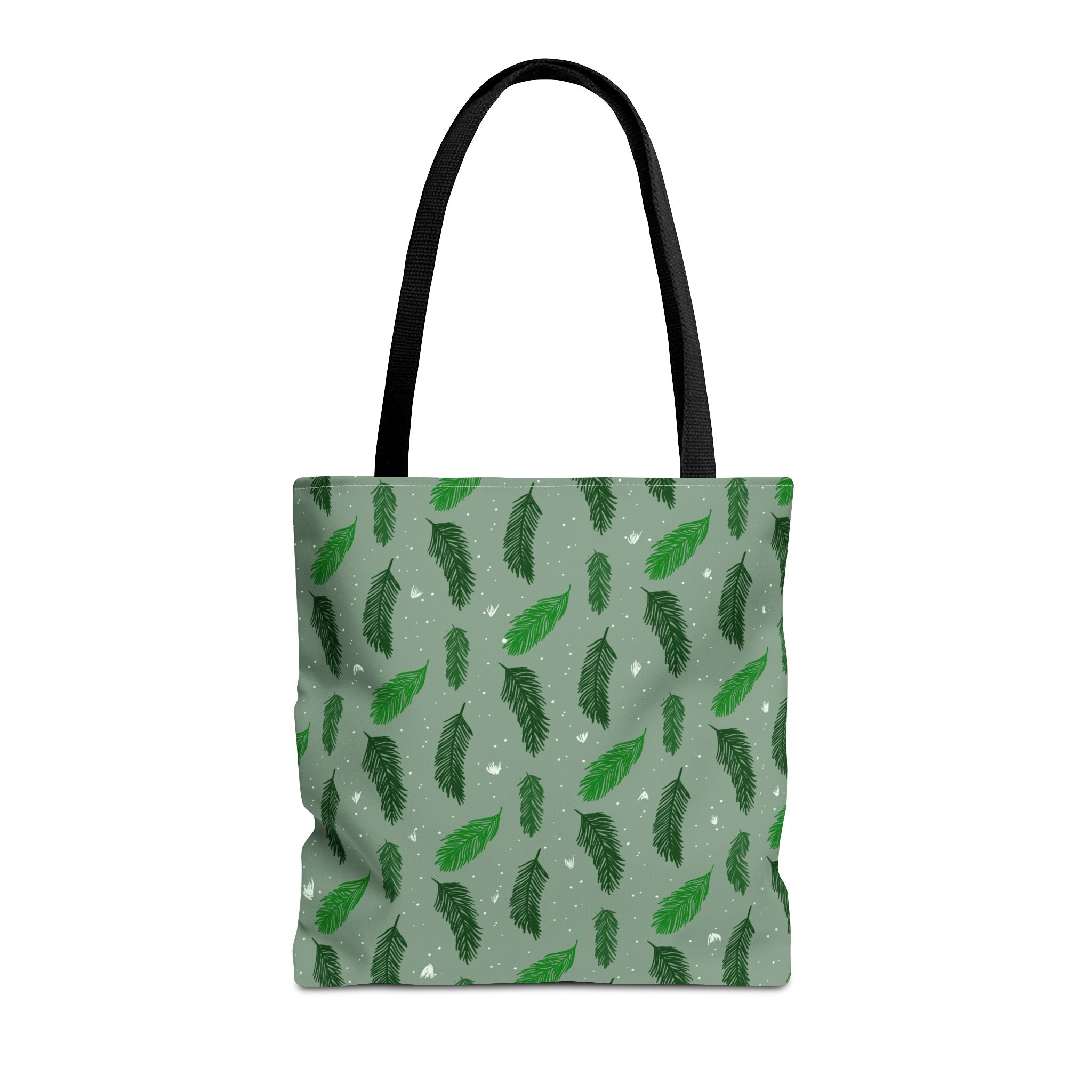 Olive Green Hand Drawn Botanic Print Tote Bags Printify