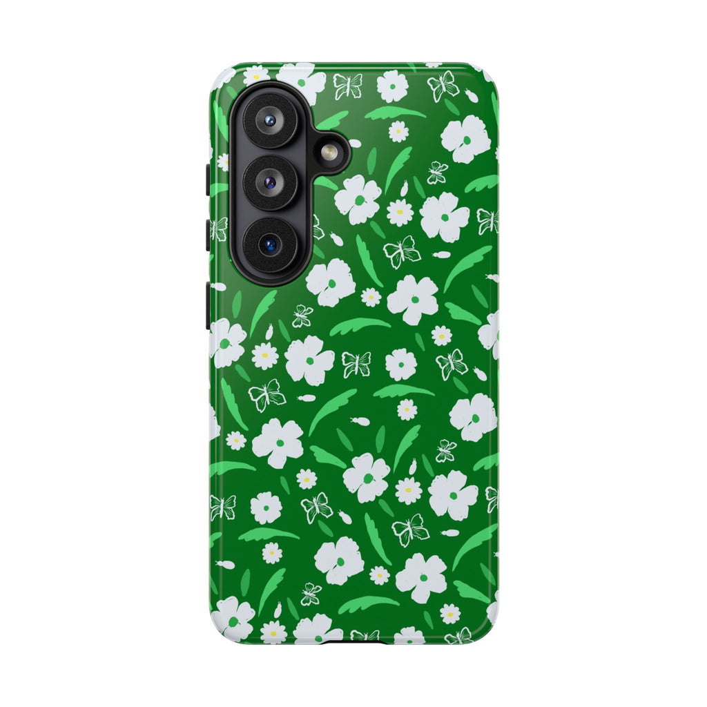 Green Meets White Flora Hand Designed Prints Tough Cases Printify