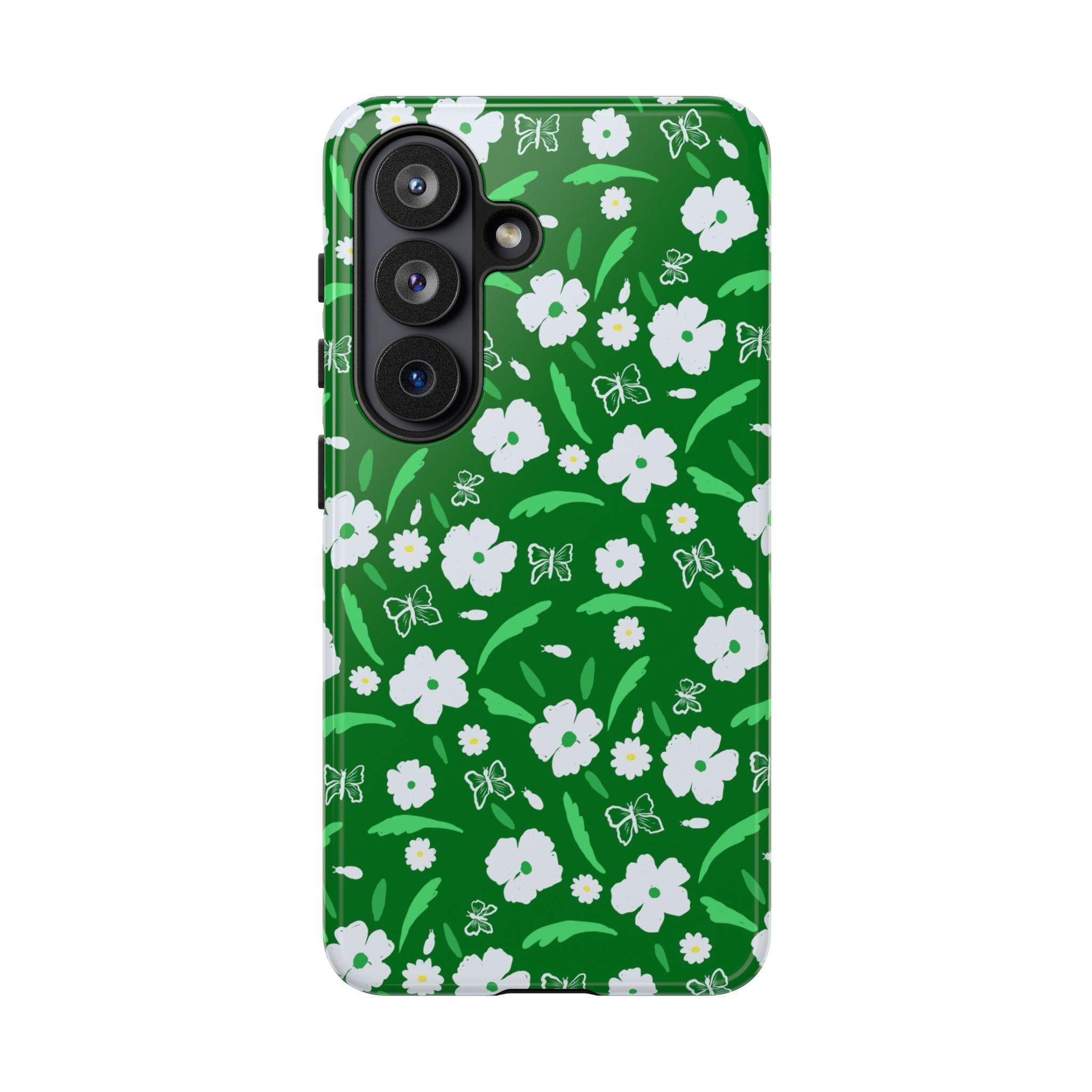 Green Meets White Flora Hand Designed Prints Tough Cases Printify