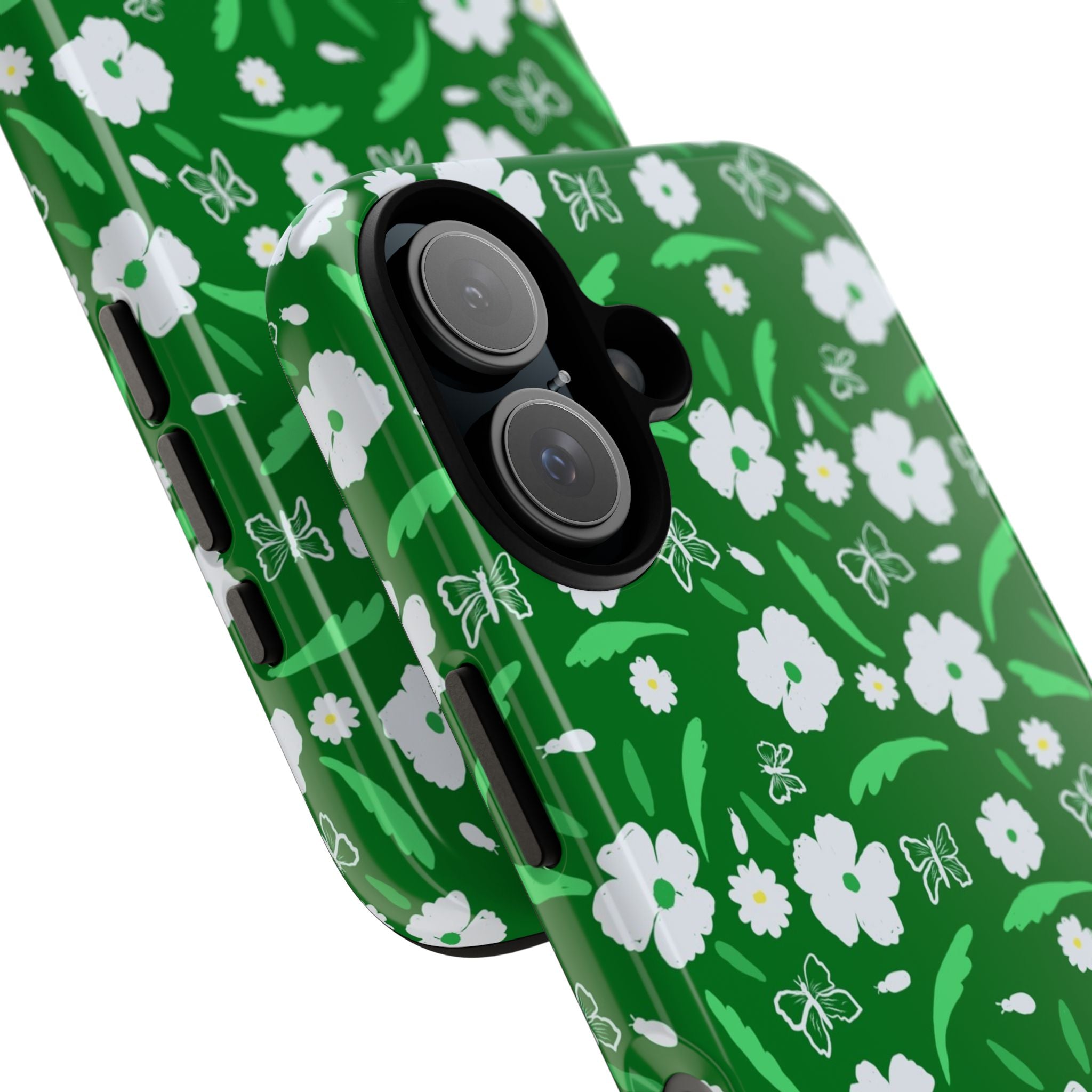 Green Meets White Flora Hand Designed Prints Tough Cases Printify