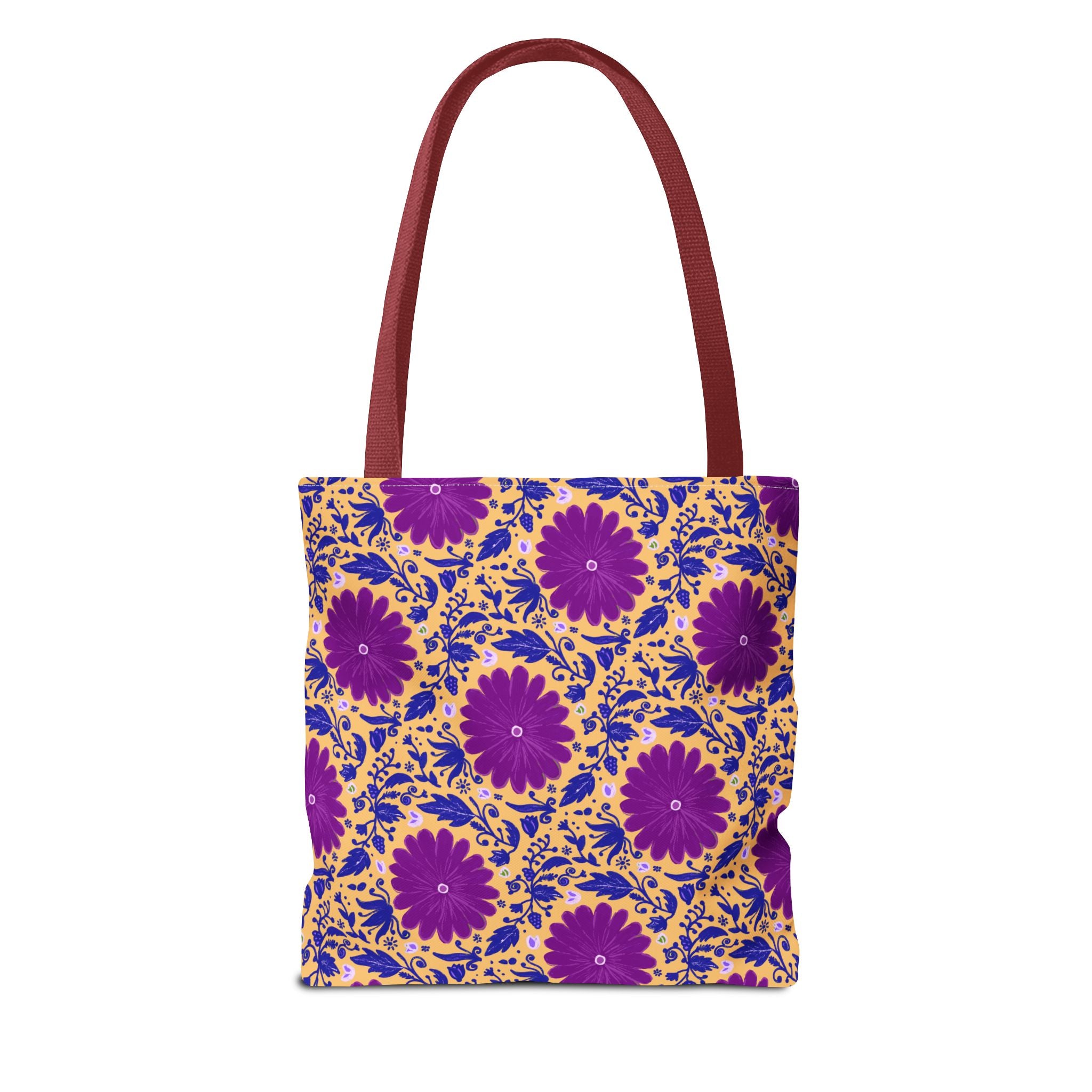 Botanic Susanah Purple Flower Print Tote Bag – Hand-Designed Print