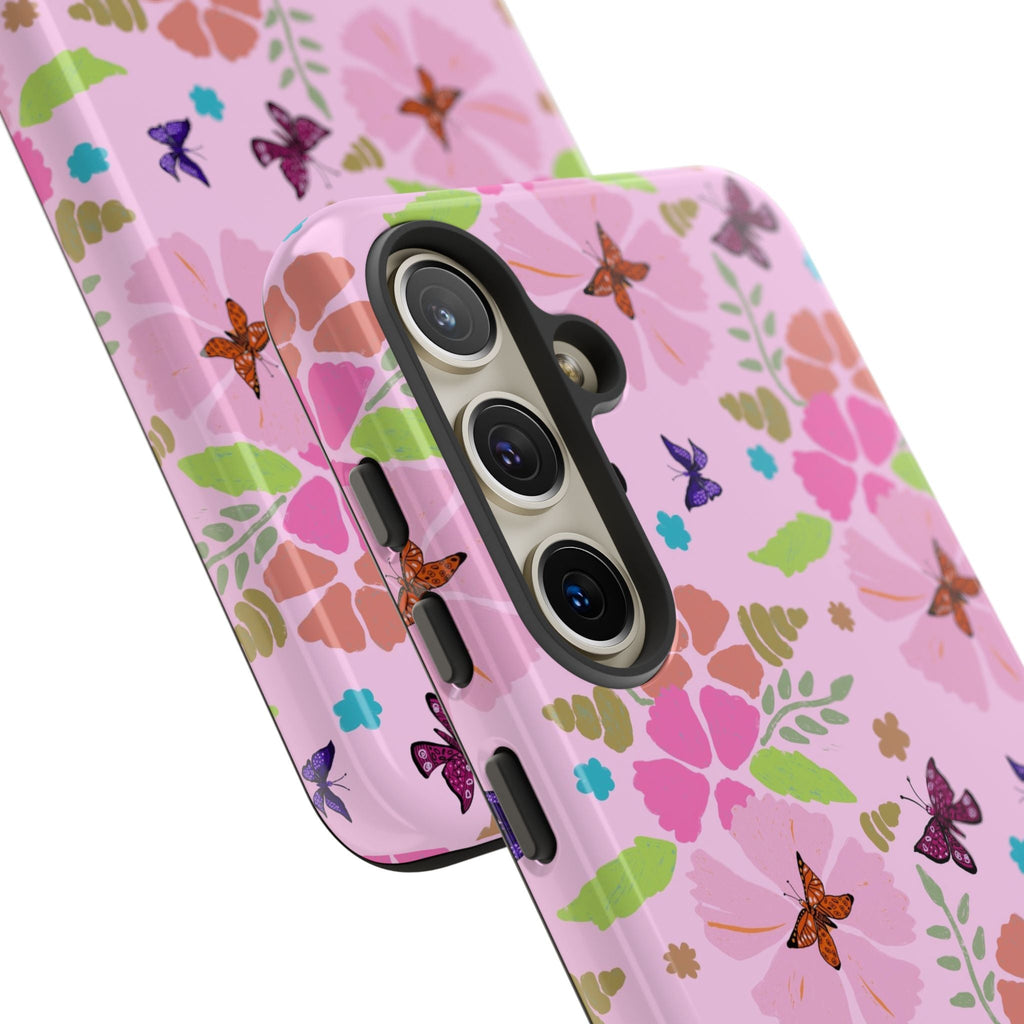 Pink Butterfly Garden Theme Tough Cases Printify