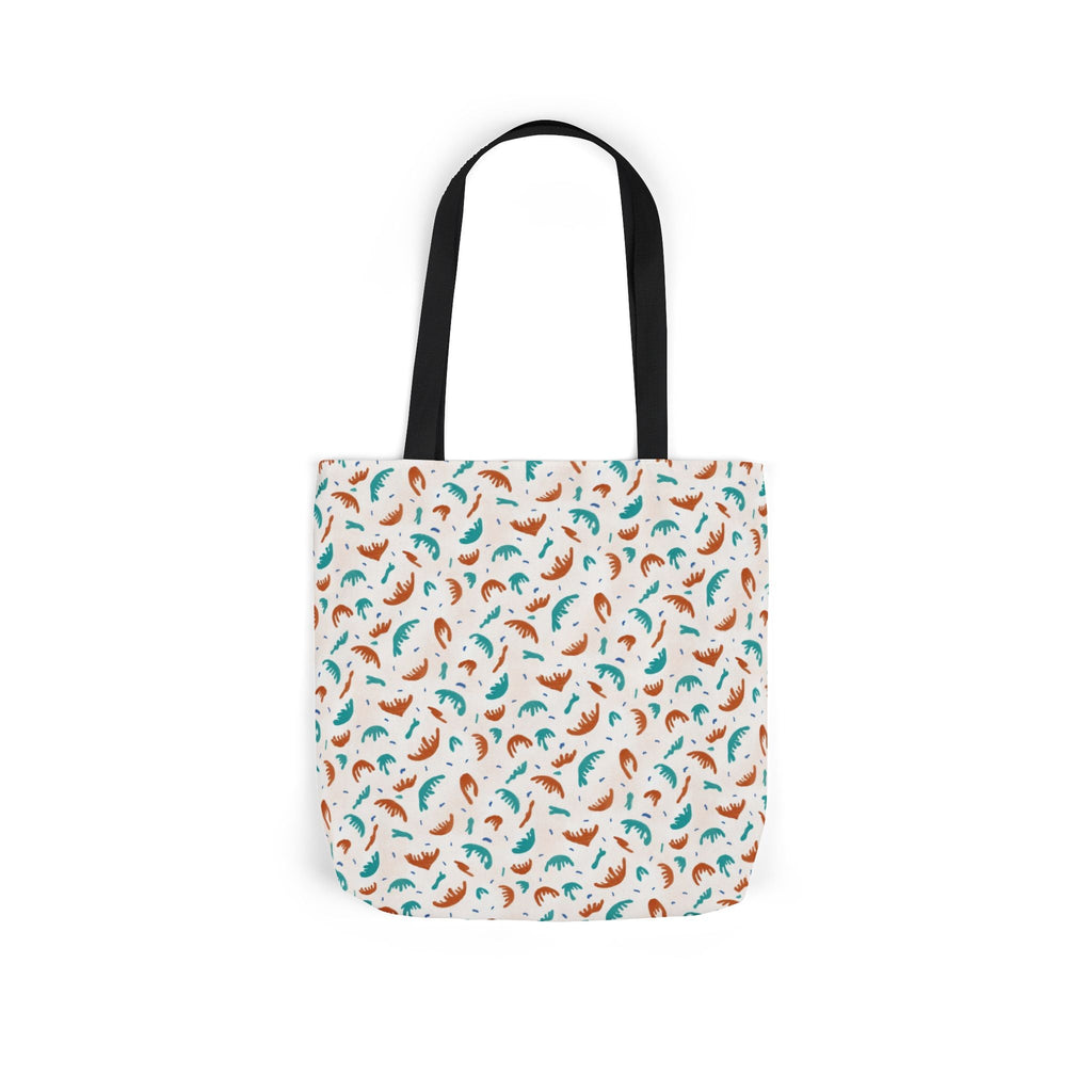 Abstract Hand Designed Print Canvas Tote Bag, 5-Color Straps Printify