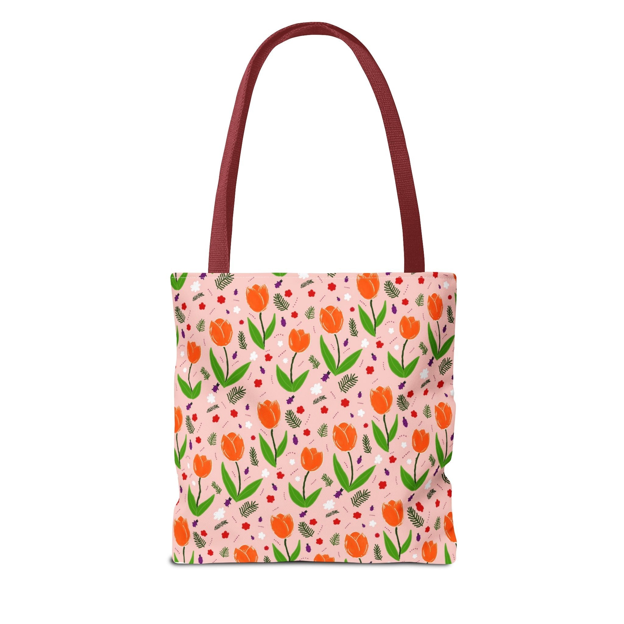 Orange Tulip Hand Designed Art Botanical Print Tote Bag (AOP) Printify