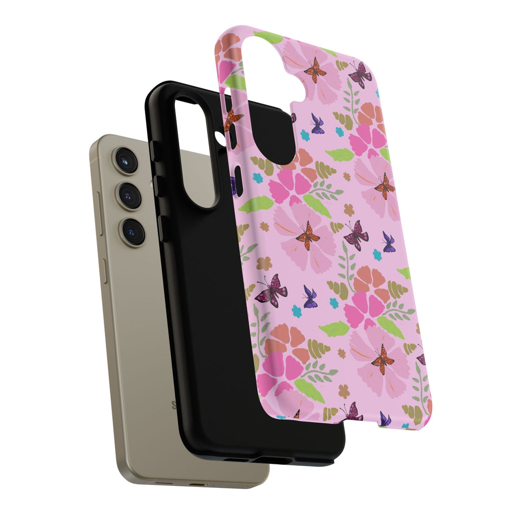 Pink Butterfly Garden Theme Tough Cases Printify
