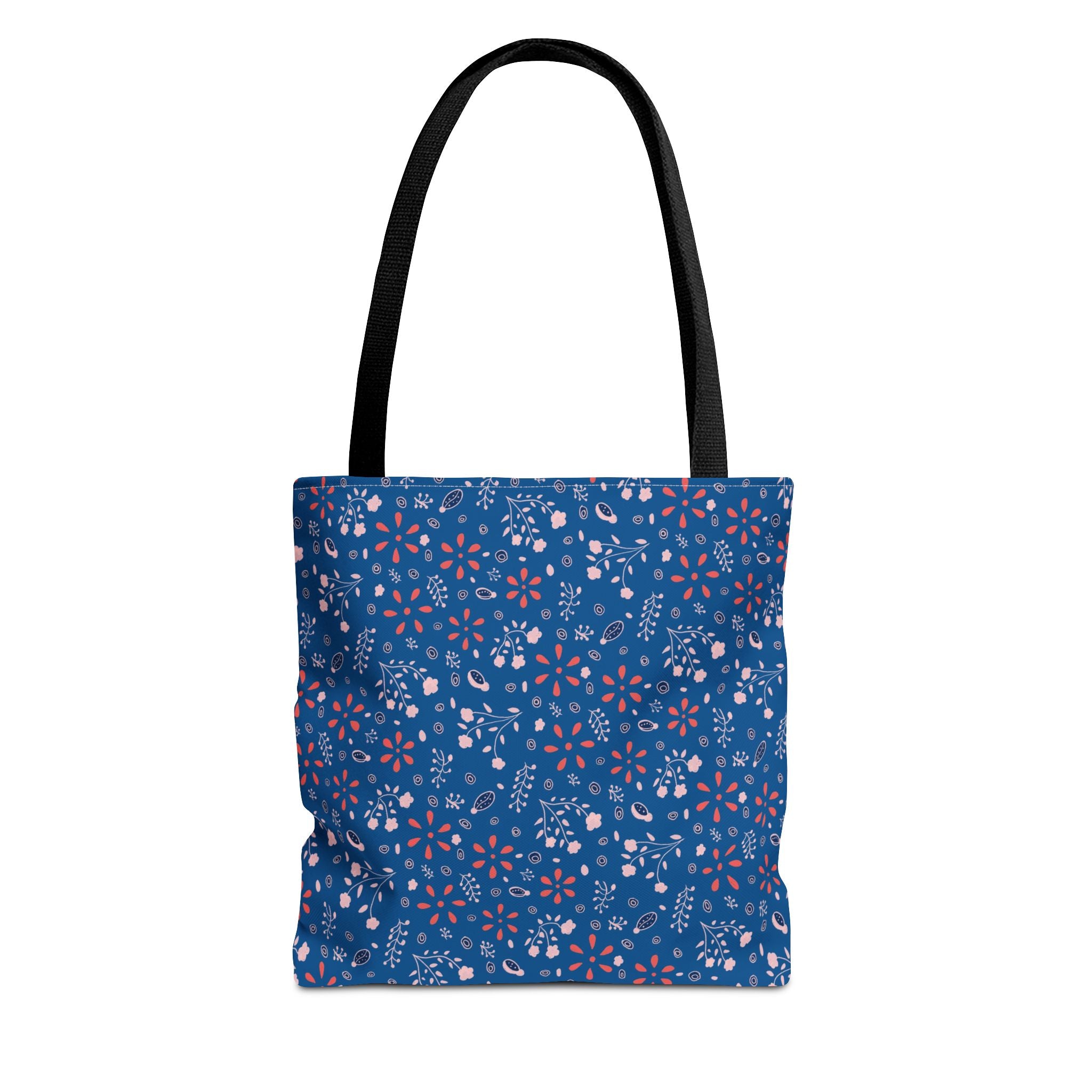 Blue Small Botanic Print Tote Bag (AOP)