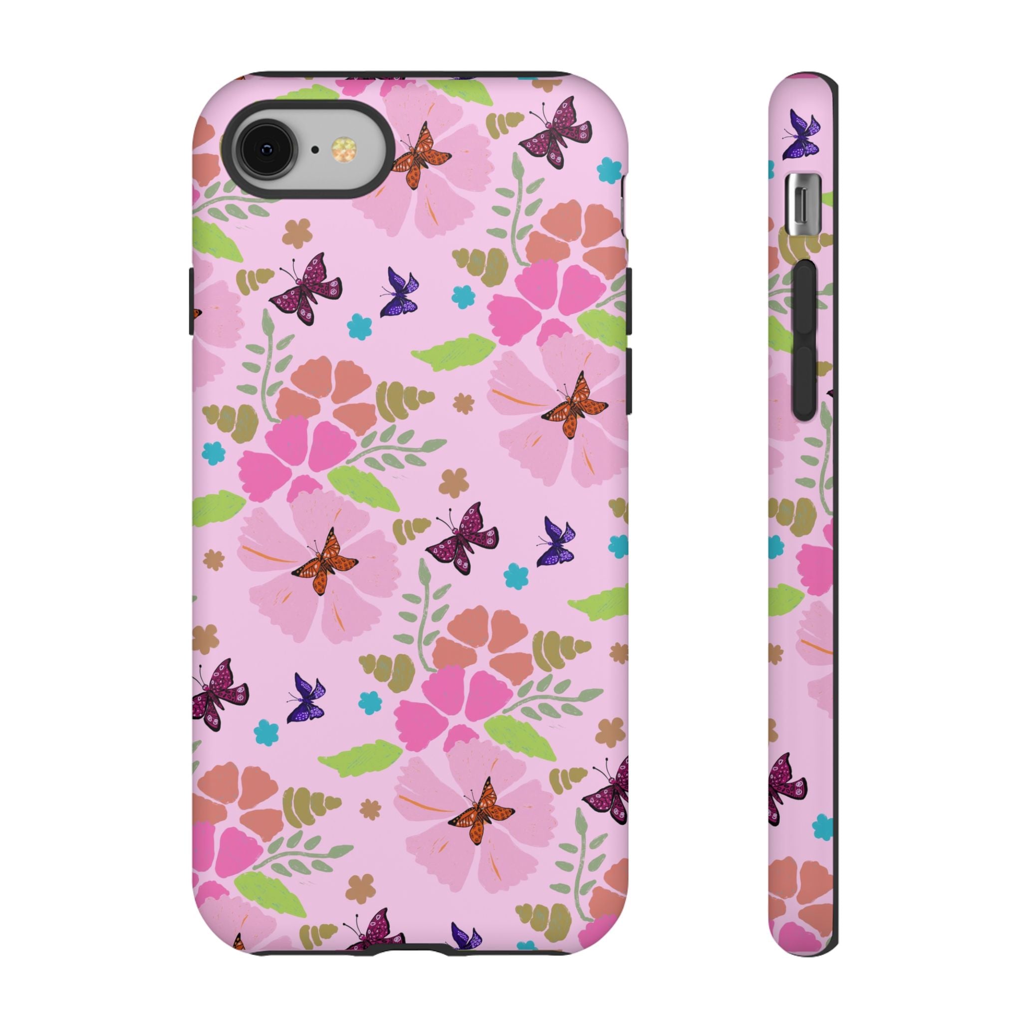 Pink Butterfly Garden Theme Tough Cases Printify