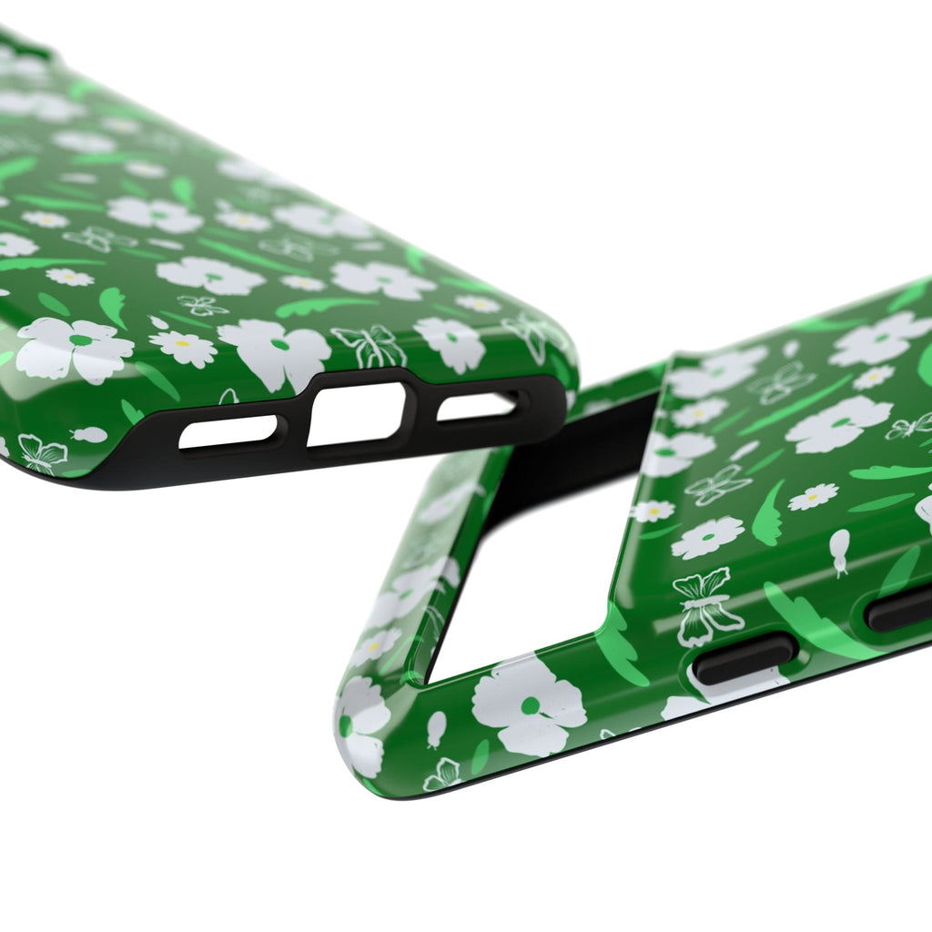 Green Meets White Flora Hand Designed Prints Tough Cases Printify