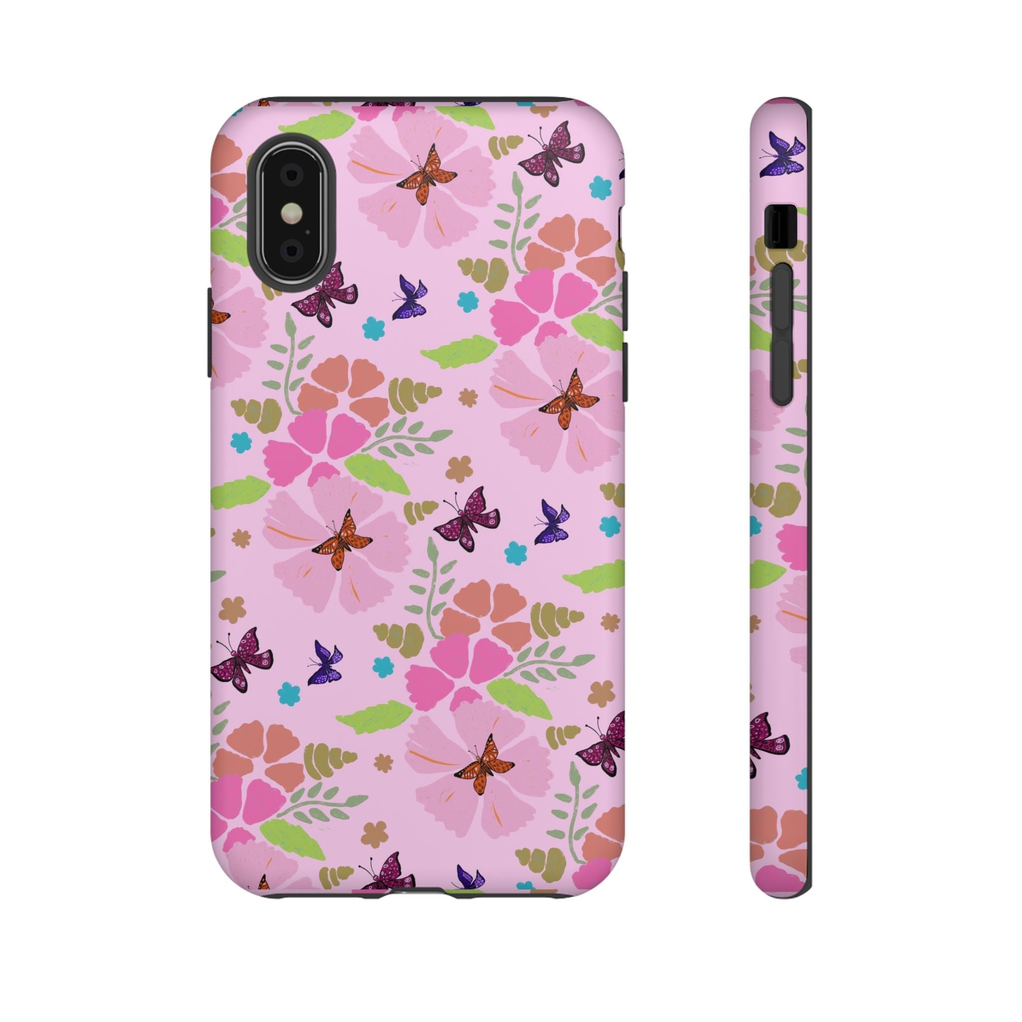 Pink Butterfly Garden Theme Tough Cases Printify