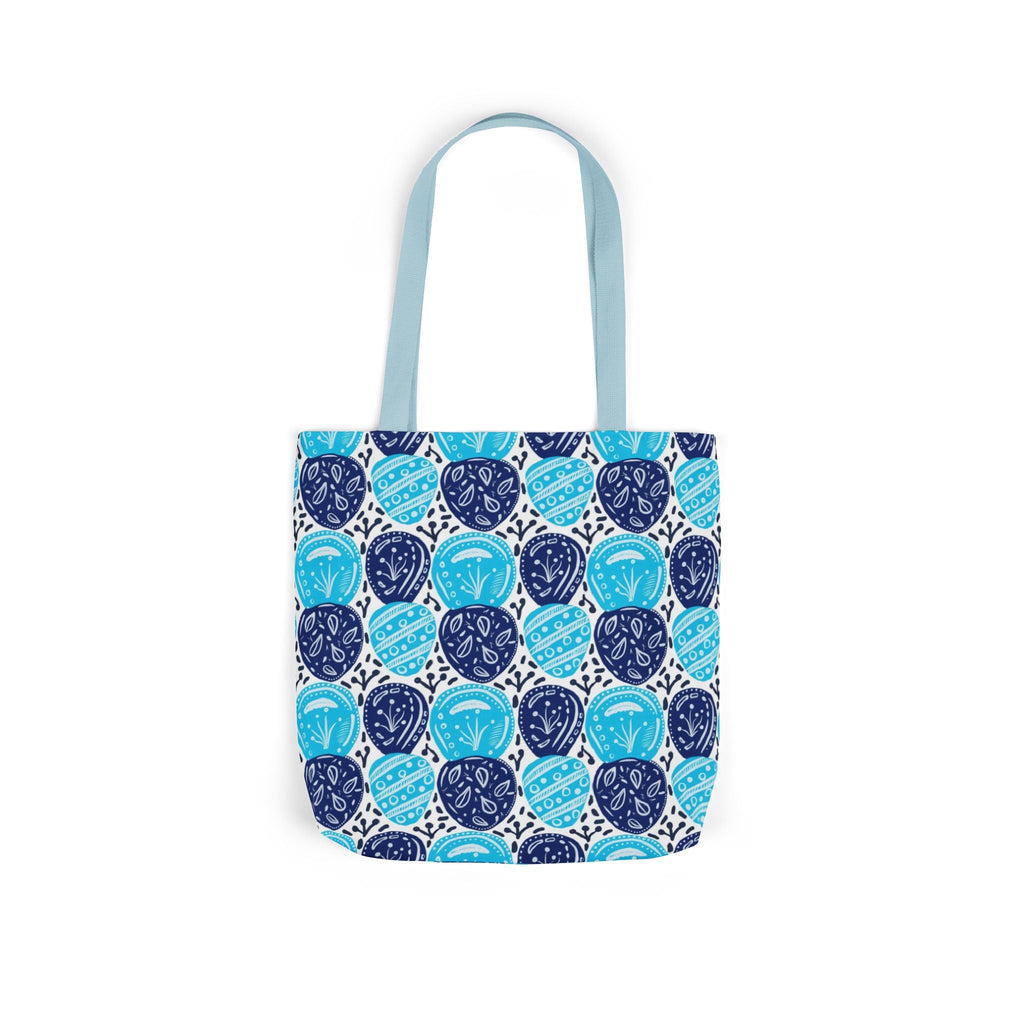 Blue Oval Abstract Canvas Tote Bag, 5-Color Straps Printify