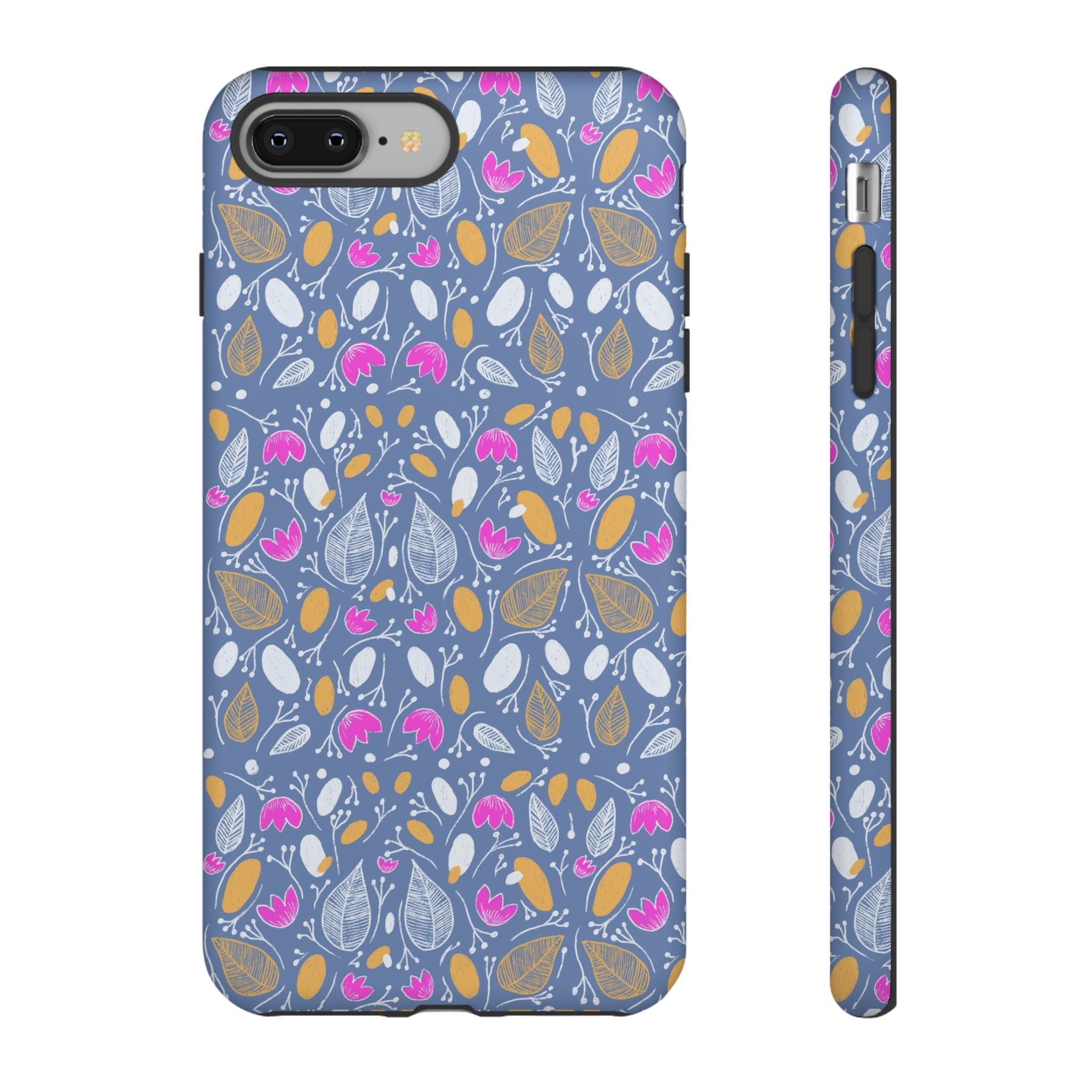 Abstract Grey Small BotanicThemed Tough Cases-Matte and Glossy Printify
