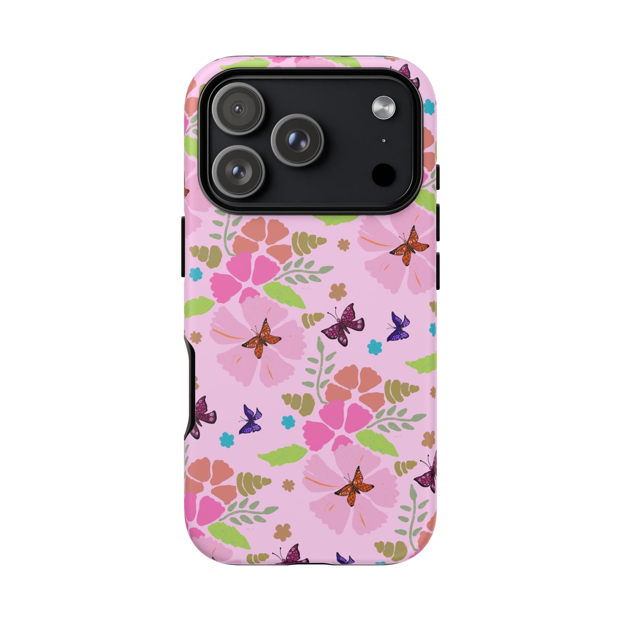 Pink Butterfly Garden Theme Tough Cases Printify