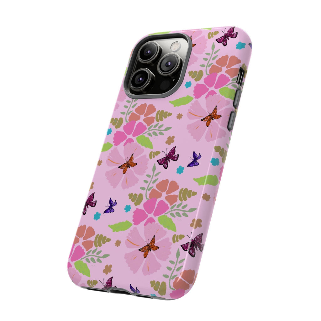 Pink Butterfly Garden Theme Tough Cases Printify