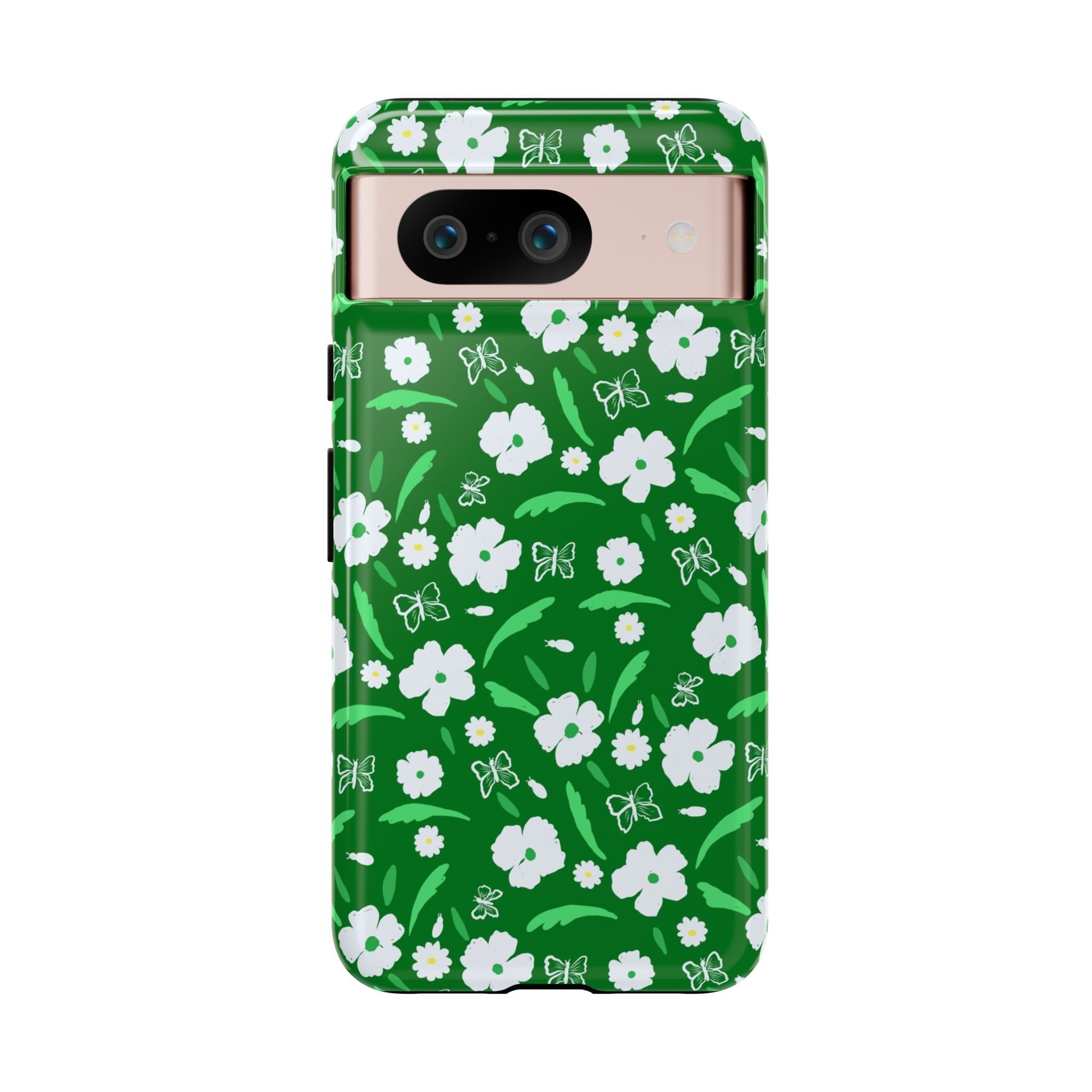 Green Meets White Flora Hand Designed Prints Tough Cases Printify
