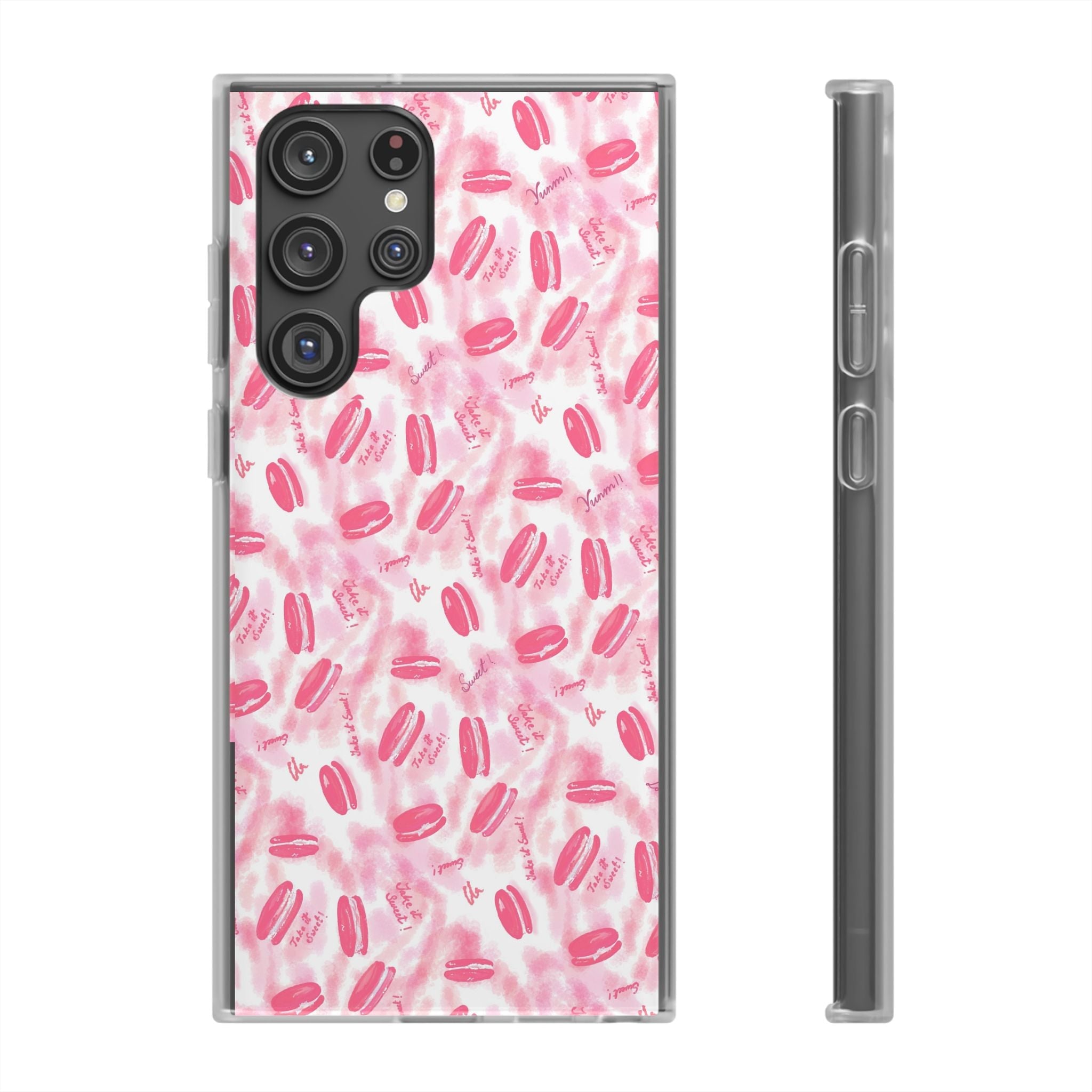 Macaron Hand Drawn Designed Flexi Phone Cases Printify