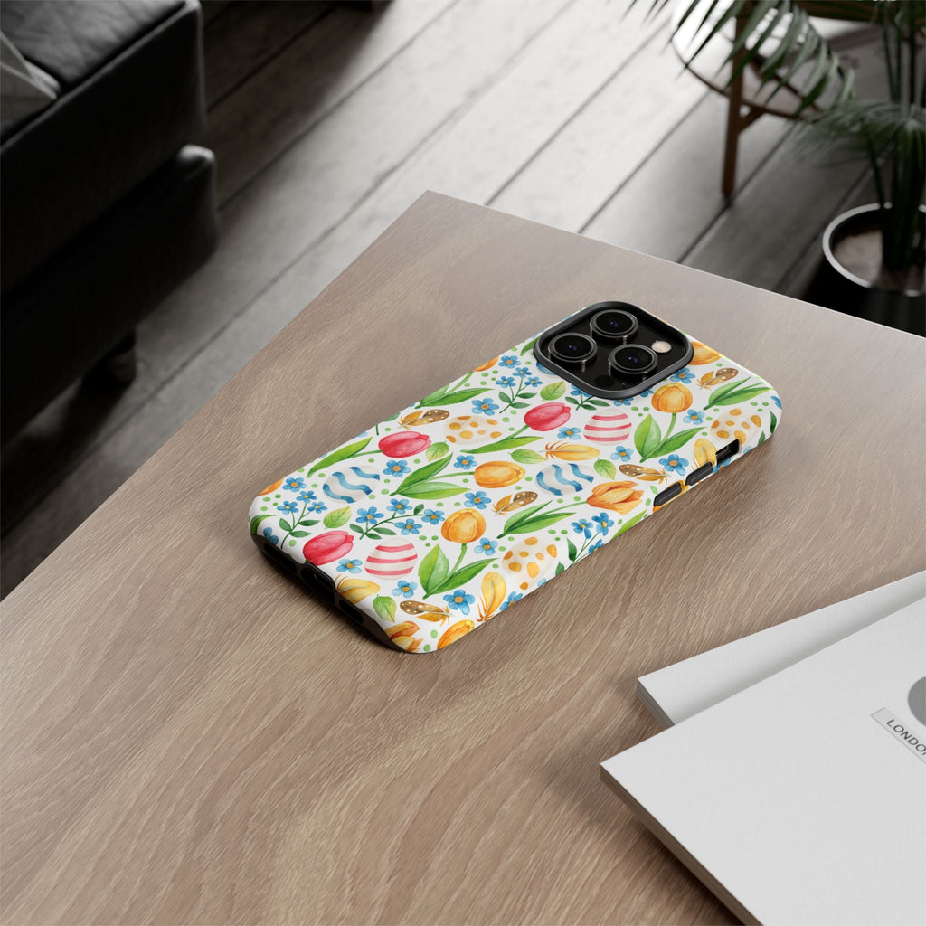 Cute Tulip Egg Theme Tough Cases Printify