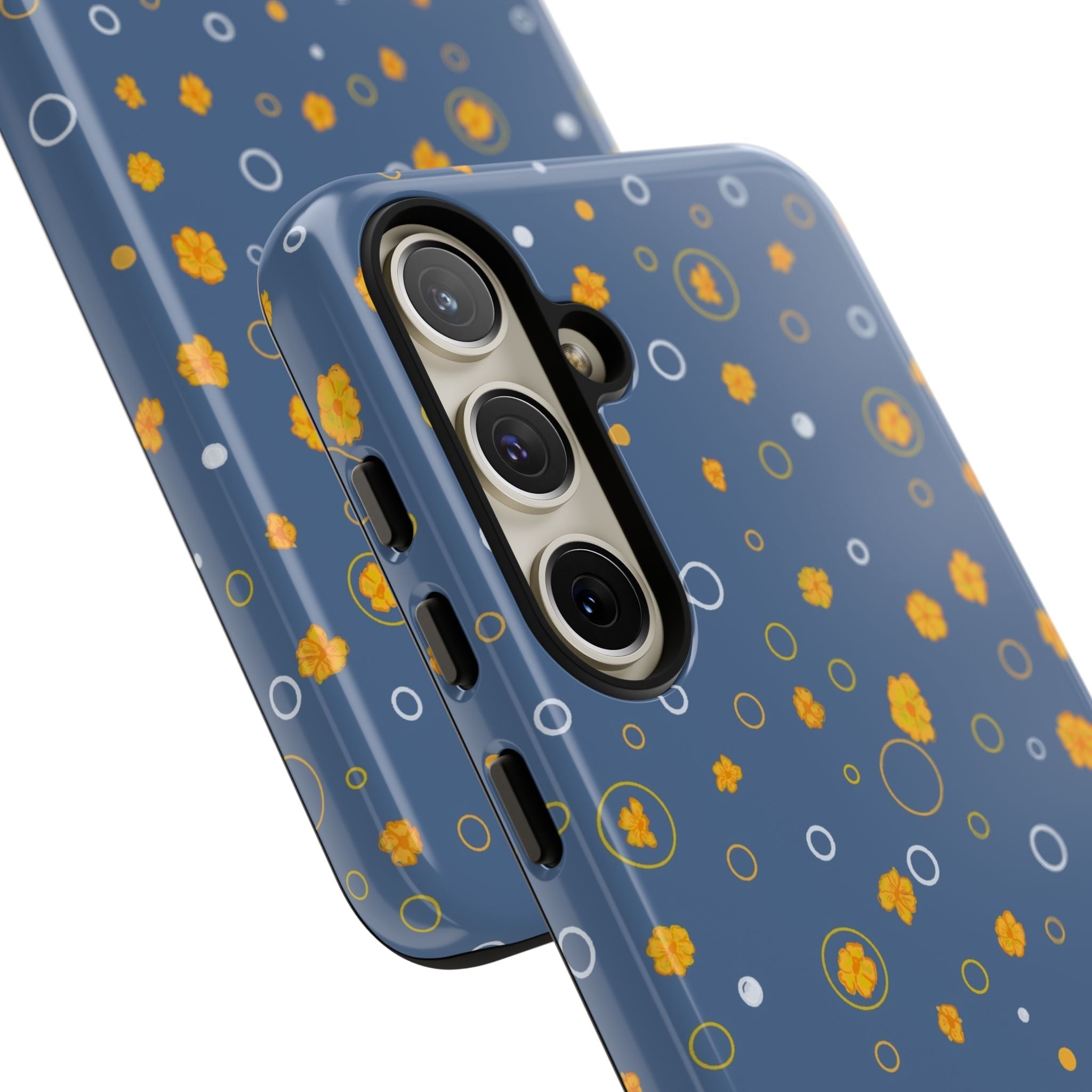 Bluish Grey -Small Cute Wild Flower -Hand Designed Prints-Tough Cases Printify