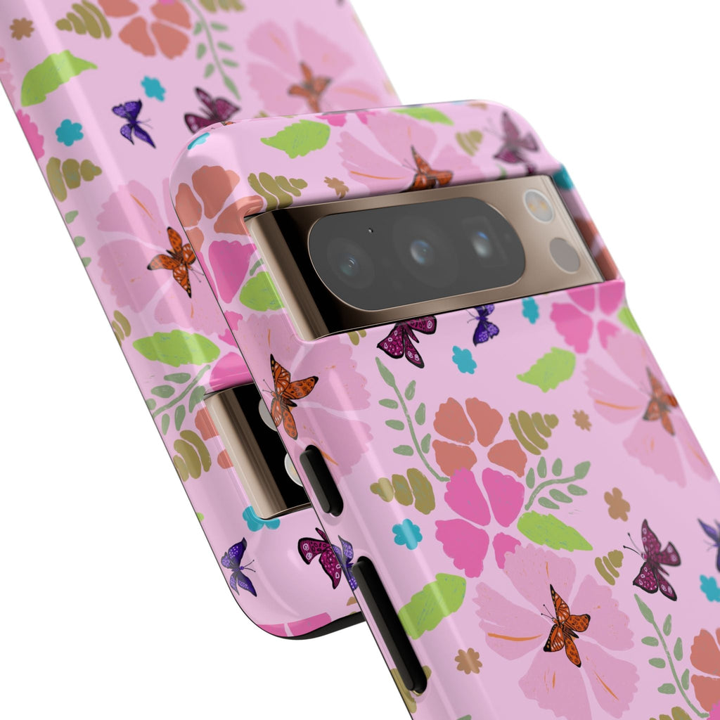 Pink Butterfly Garden Theme Tough Cases Printify