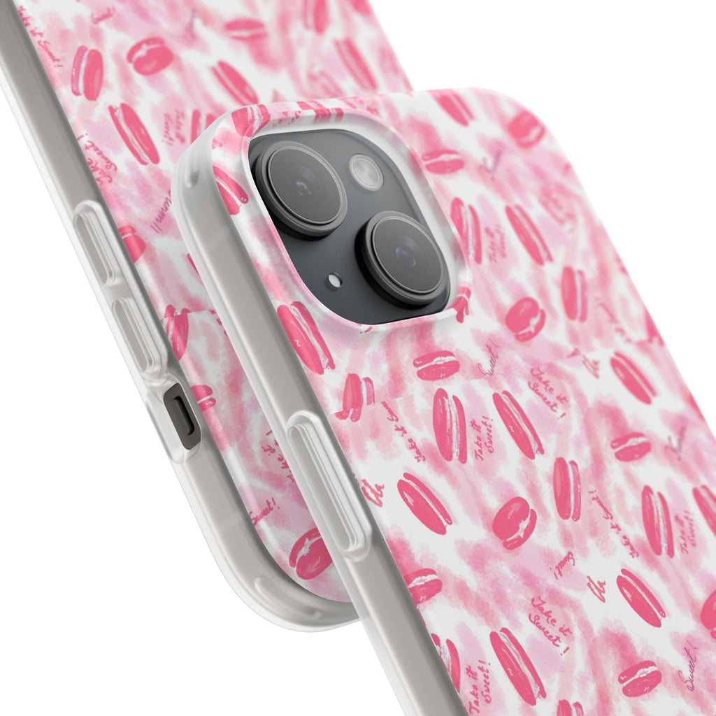 Macaron Hand Drawn Designed Flexi Phone Cases Printify