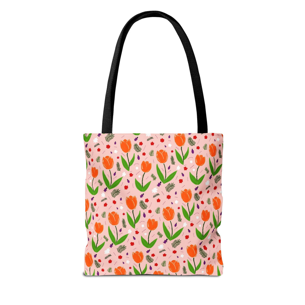 Orange Tulip Hand Designed Art Botanical Print Tote Bag (AOP) Printify