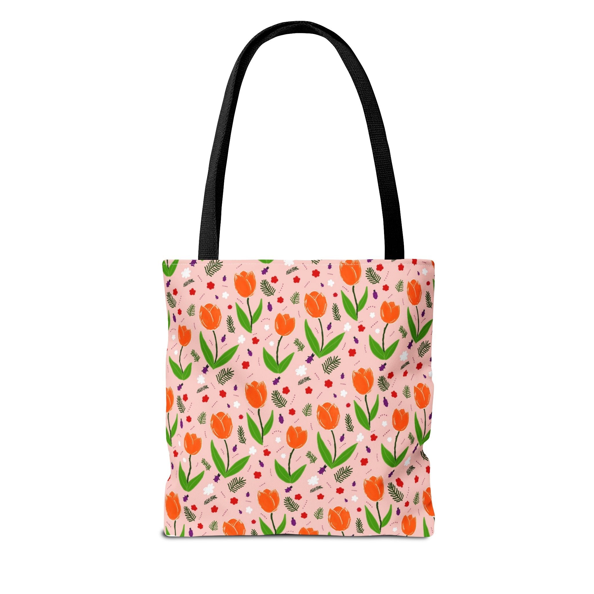Orange Tulip Hand Designed Art Botanical Print Tote Bag (AOP) Printify