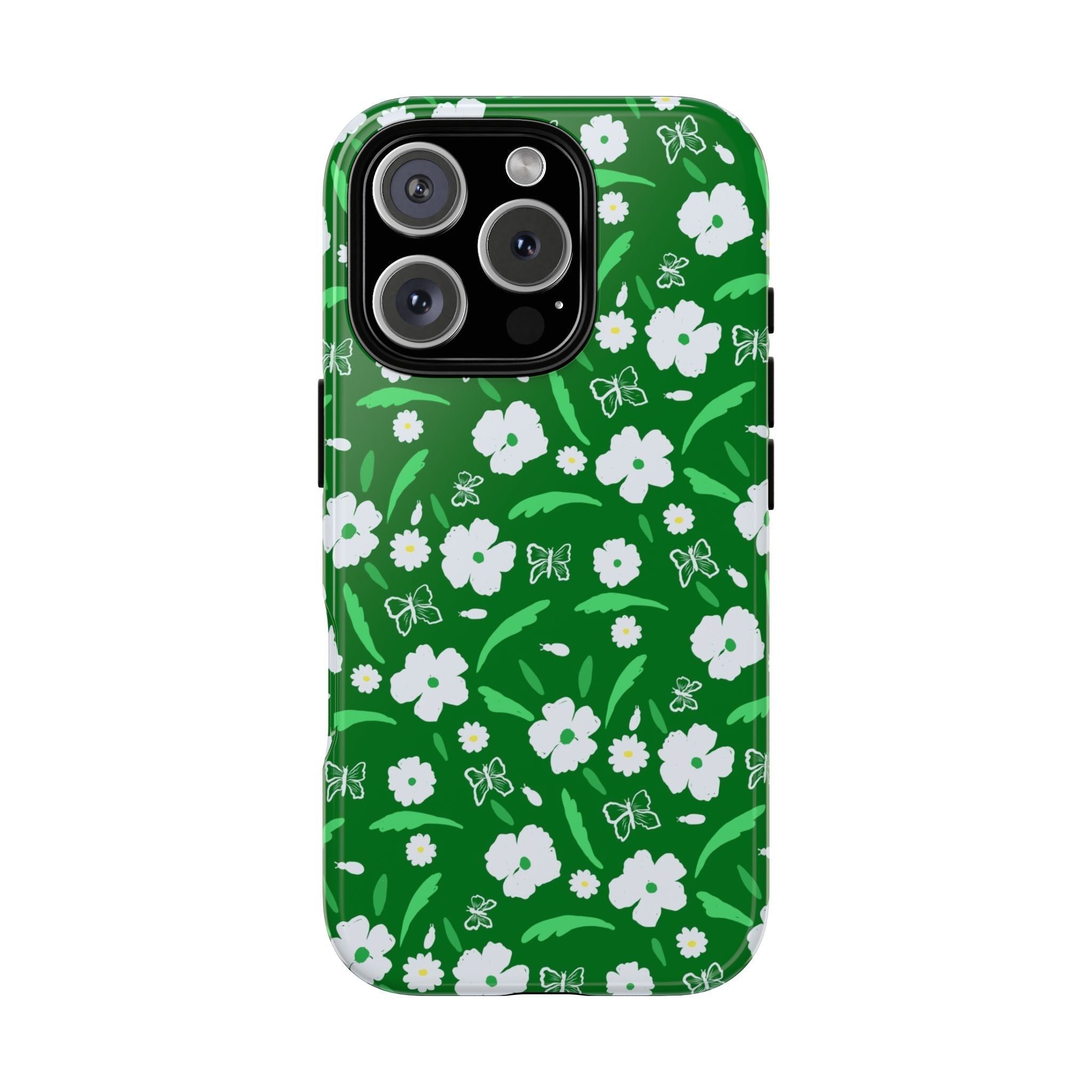 Green Meets White Flora Hand Designed Prints Tough Cases Printify