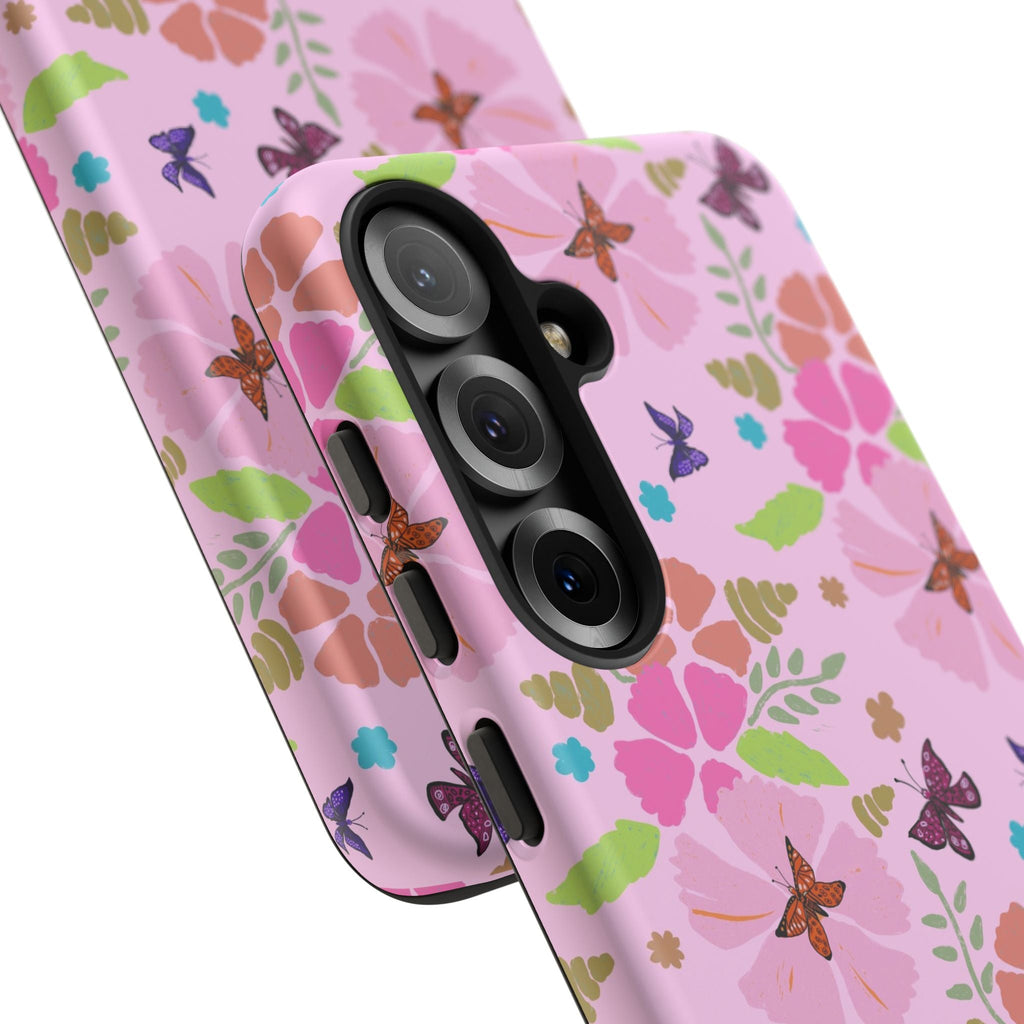 Pink Butterfly Garden Theme Tough Cases Printify